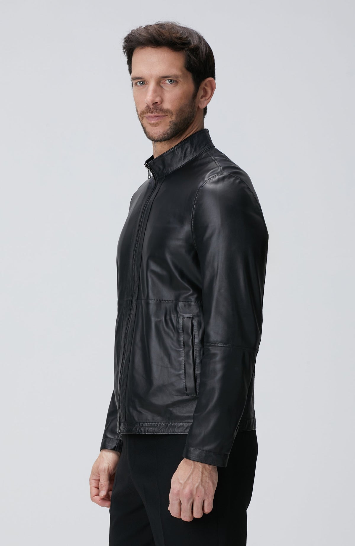 MEN'S Black Suede Coat