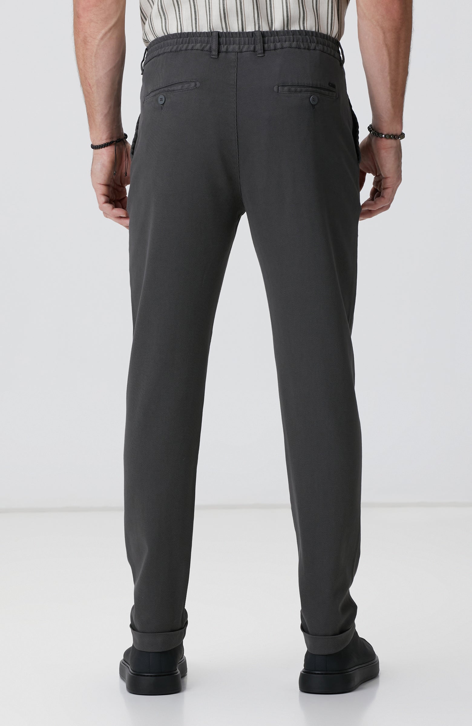 MEN'S Anthracite Diagonal Patterned Jogger Pants