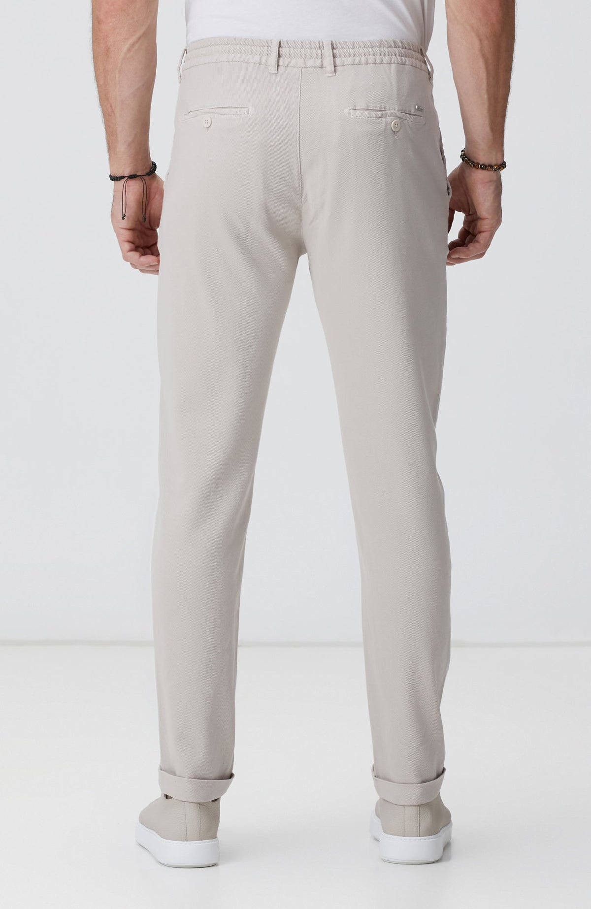 MEN'S Stone Diagonal Patterned Jogger Pants