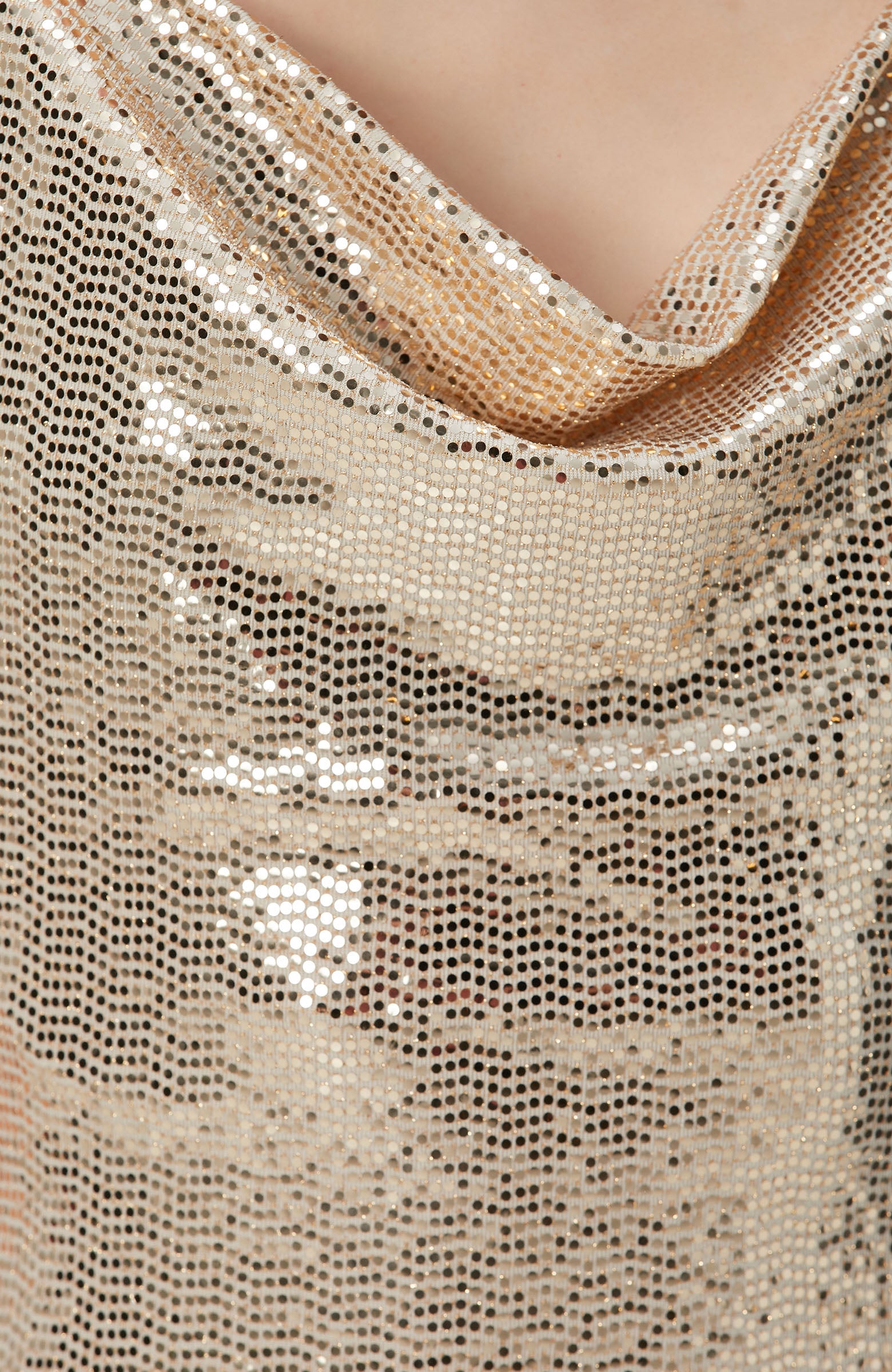 WOMEN'S Gold Maxi Evening Dress