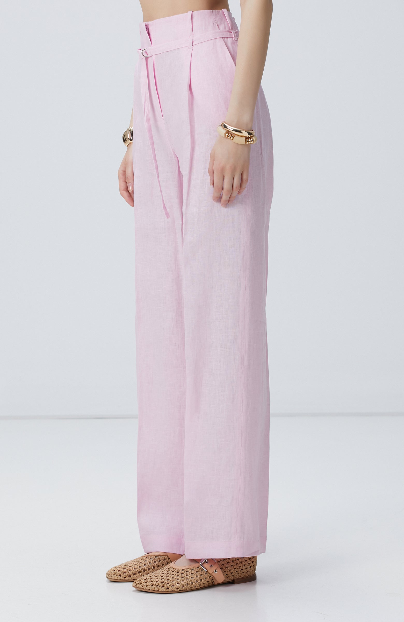 WOMEN'S Pink Linen Pants