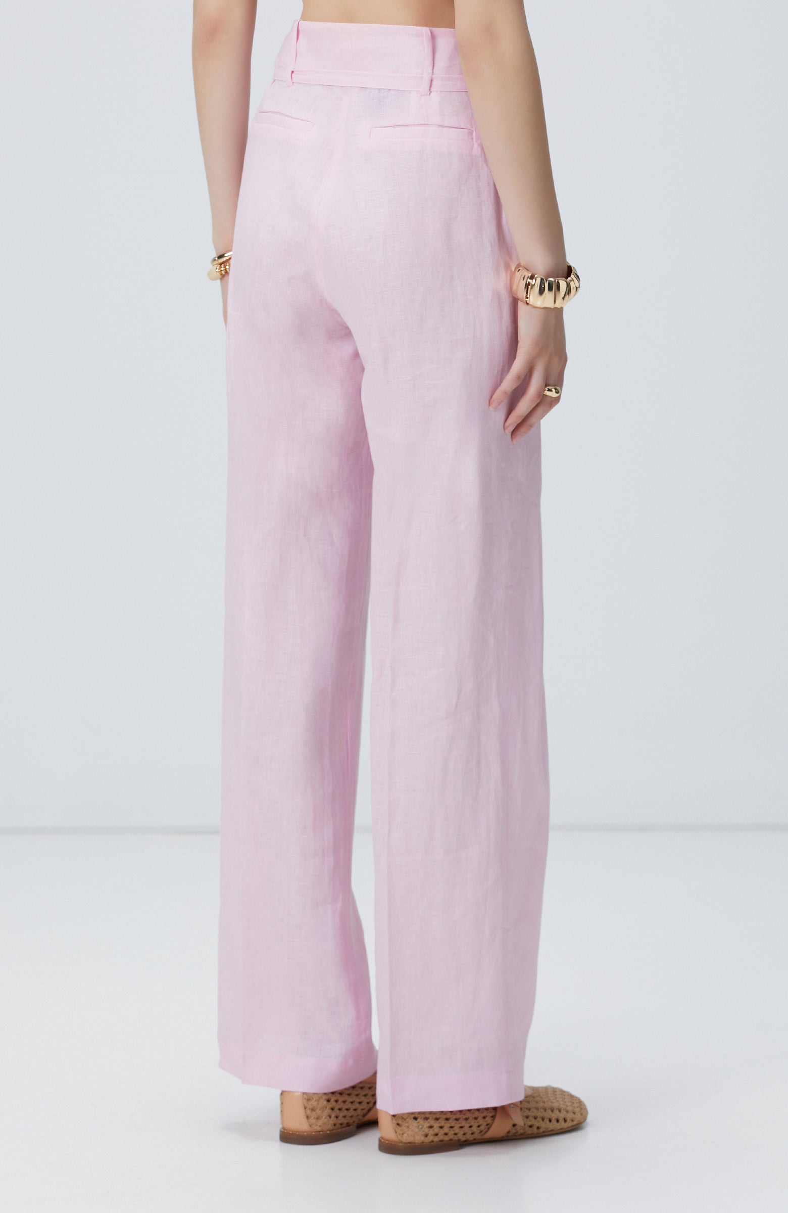 WOMEN'S Pink Linen Pants