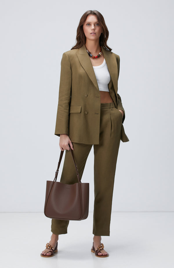 WOMEN'S Khaki Linen Jacket