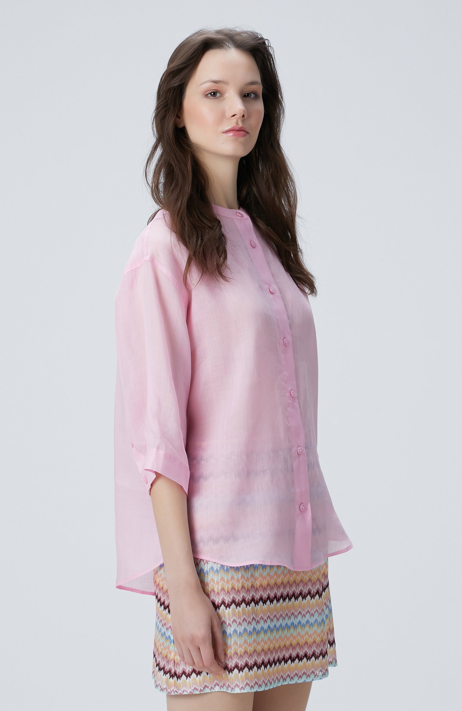 WOMEN'S Pink Ramie Shirt