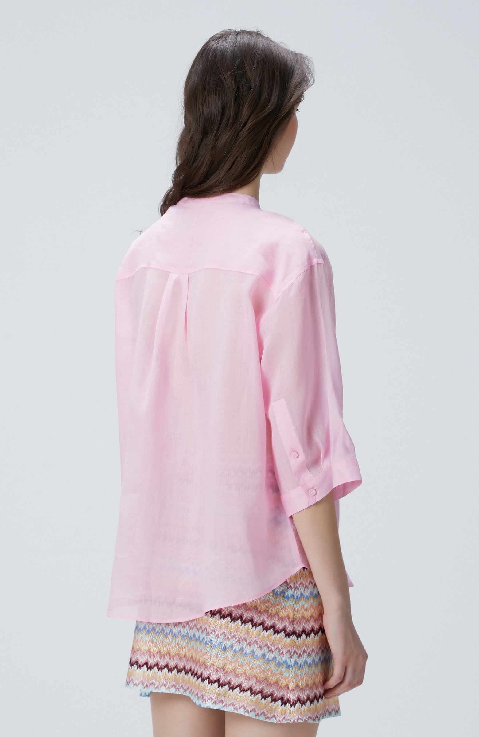 WOMEN'S Pink Ramie Shirt