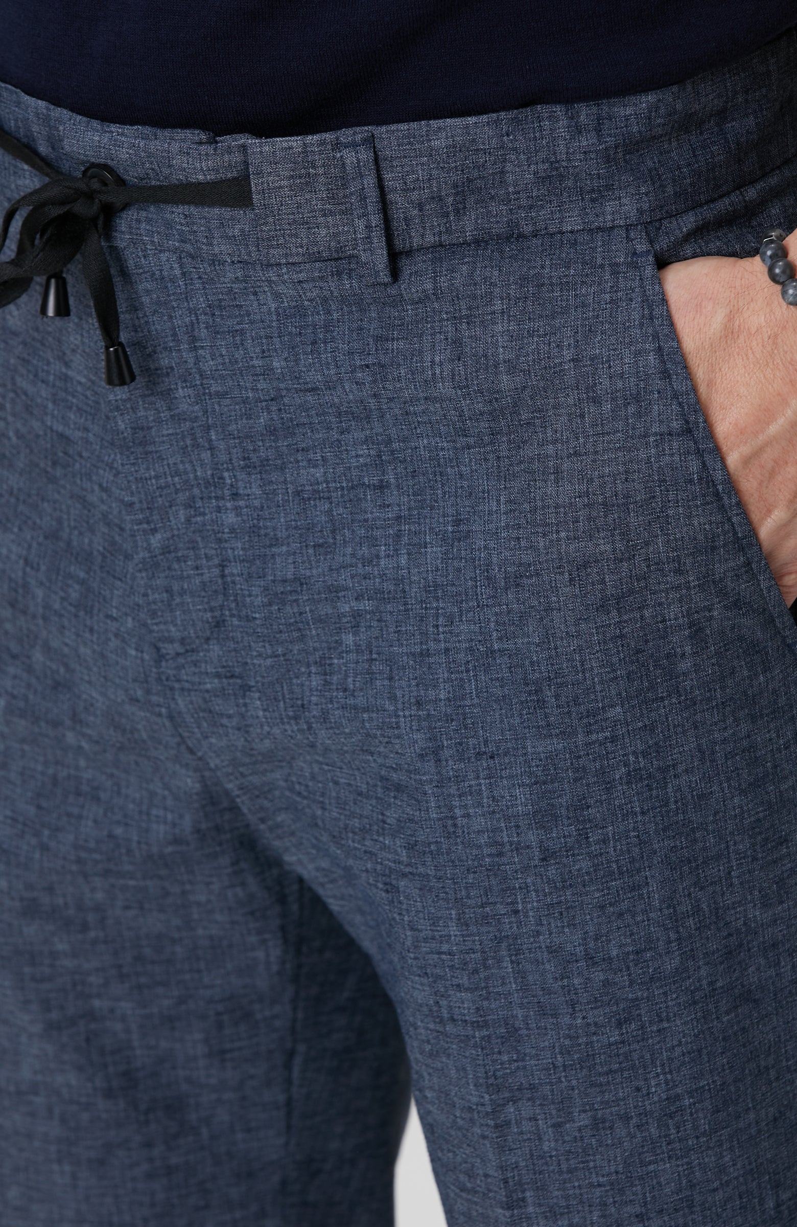 MEN'S Indigo Linen Blend Suit