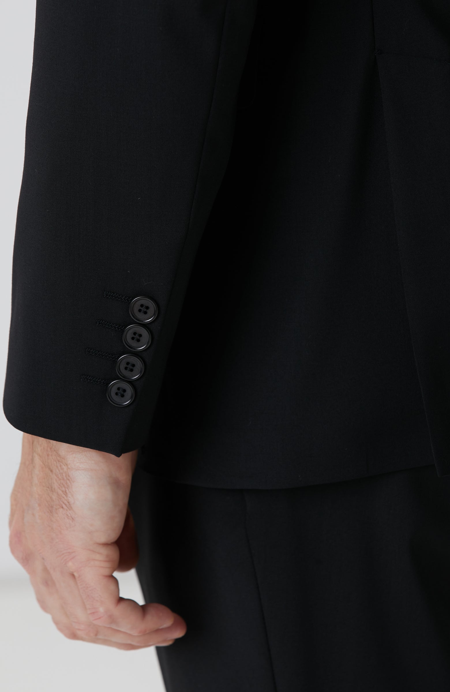 MEN'S N-Tech Black Wool Suit