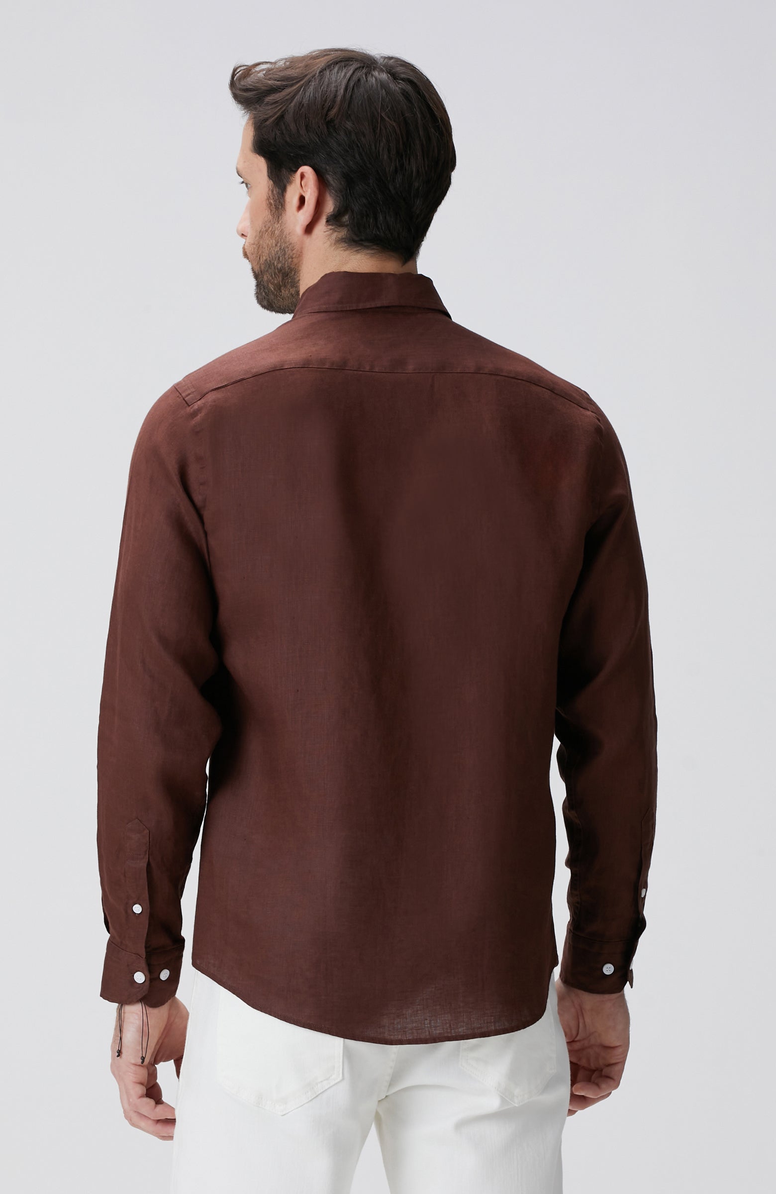 MEN'S Brown Linen Shirt
