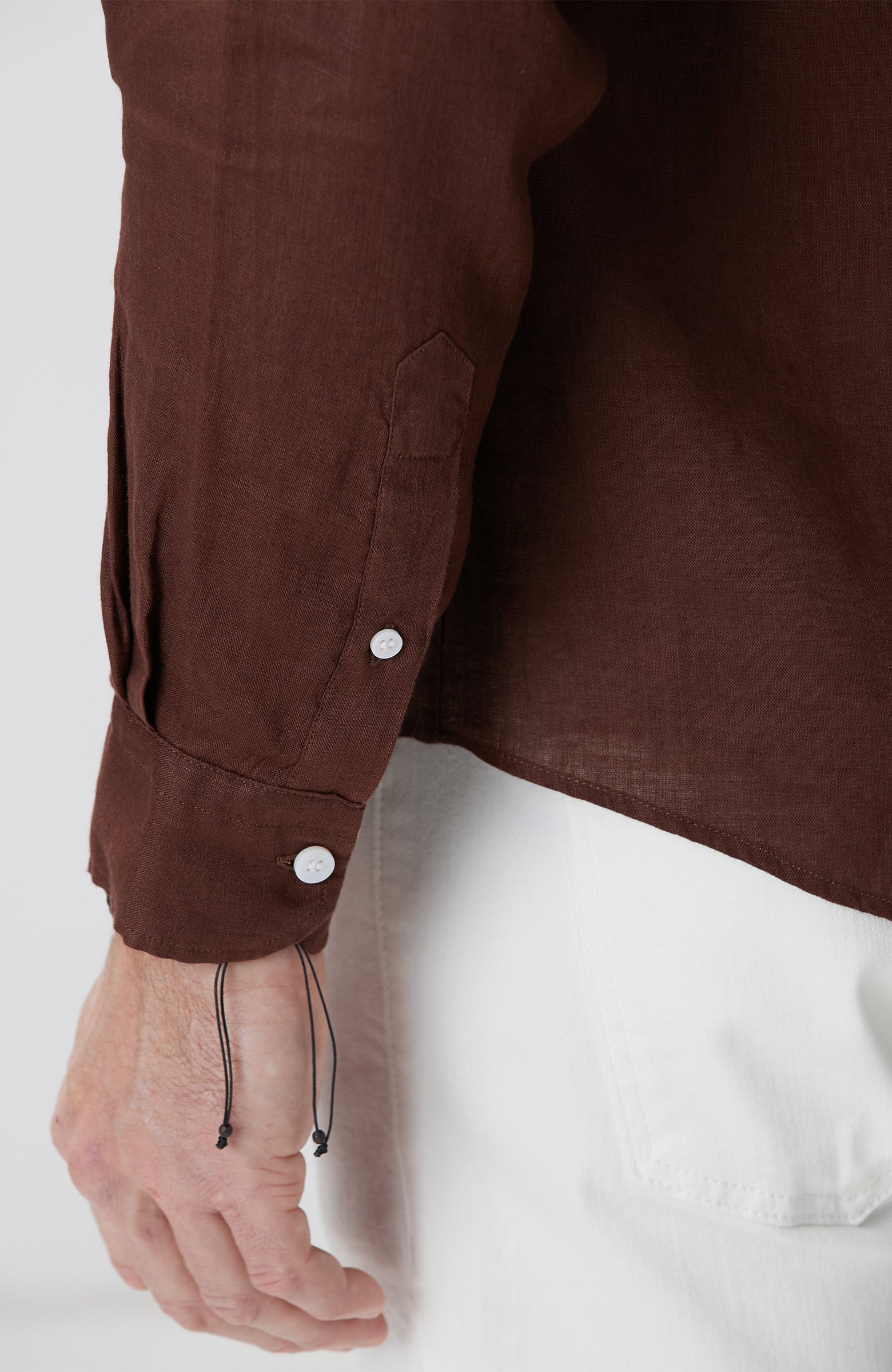 MEN'S Brown Linen Shirt