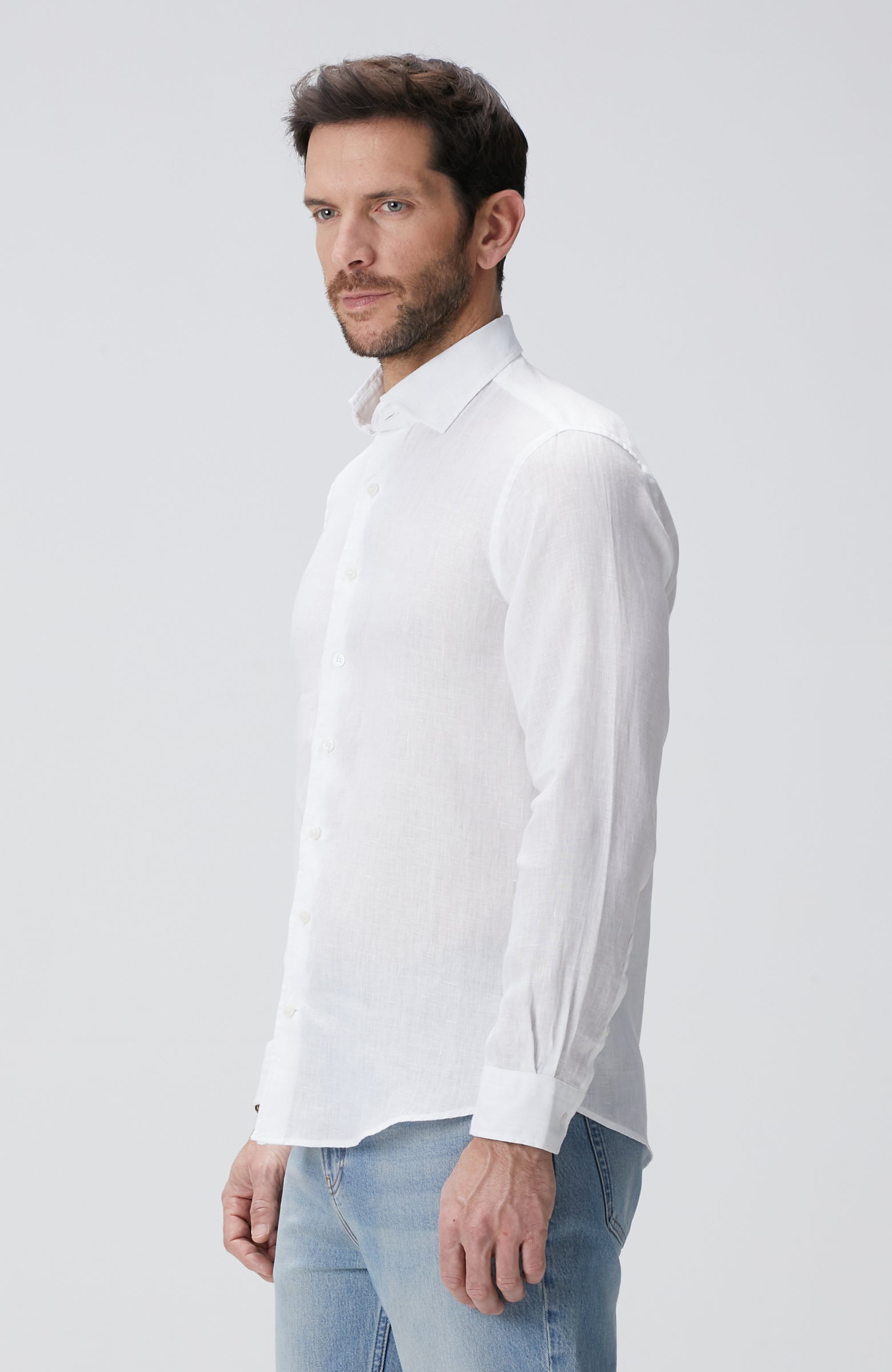 MEN'S White Linen Shirt