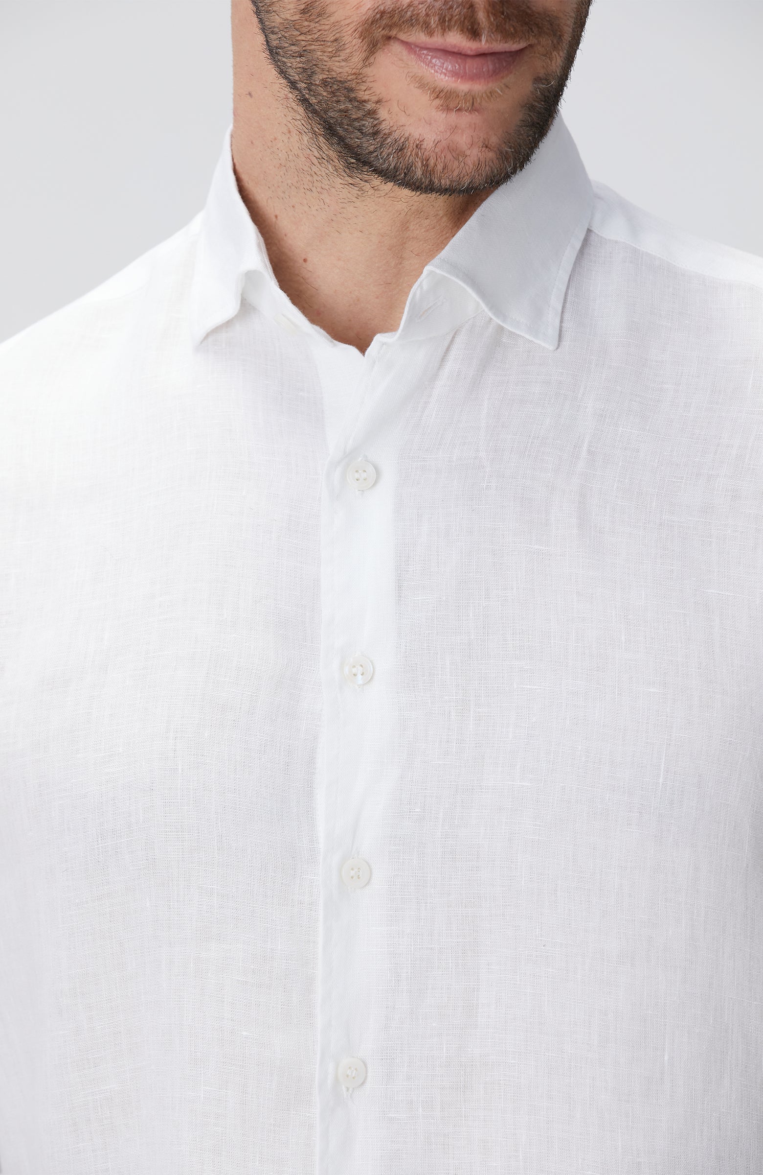 MEN'S White Linen Shirt