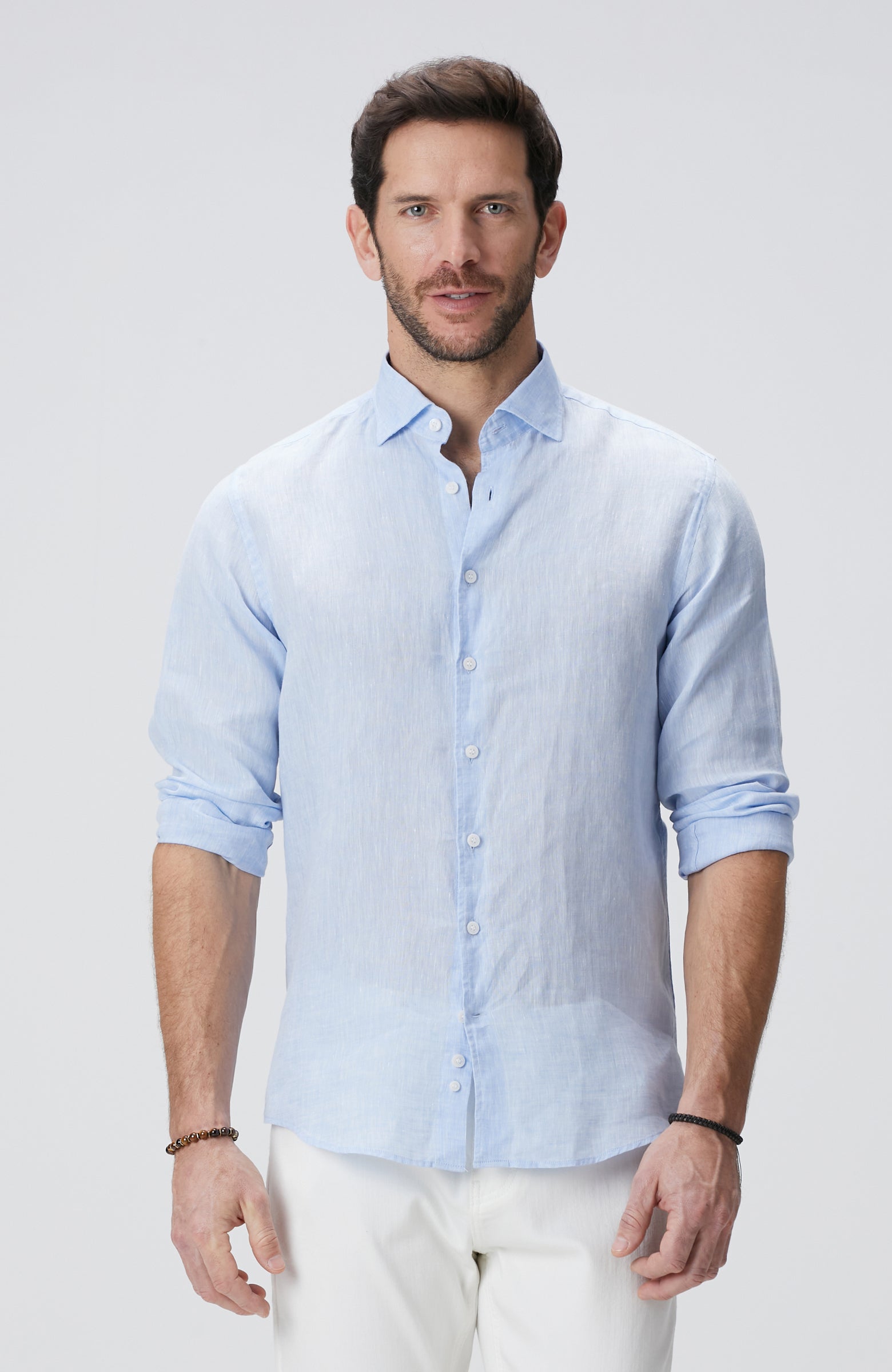 MEN'S Light Blue Linen Shirt