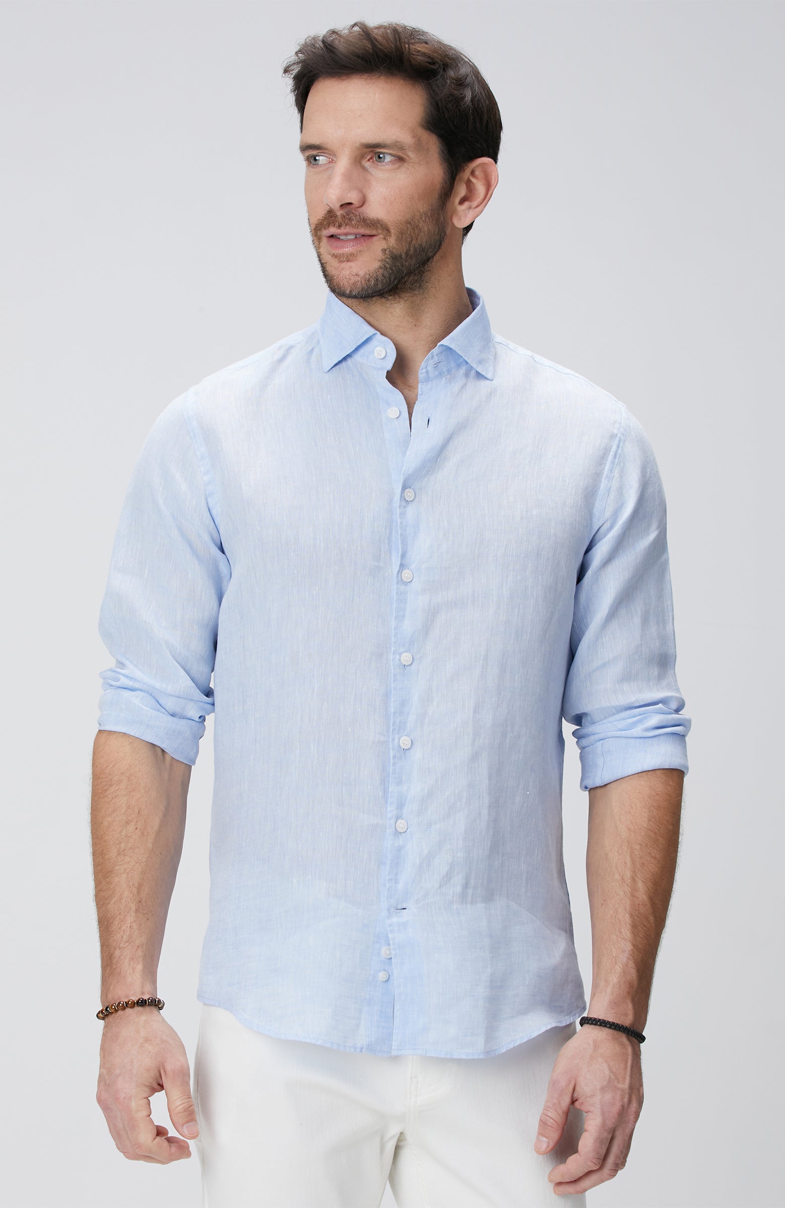 MEN'S Light Blue Linen Shirt
