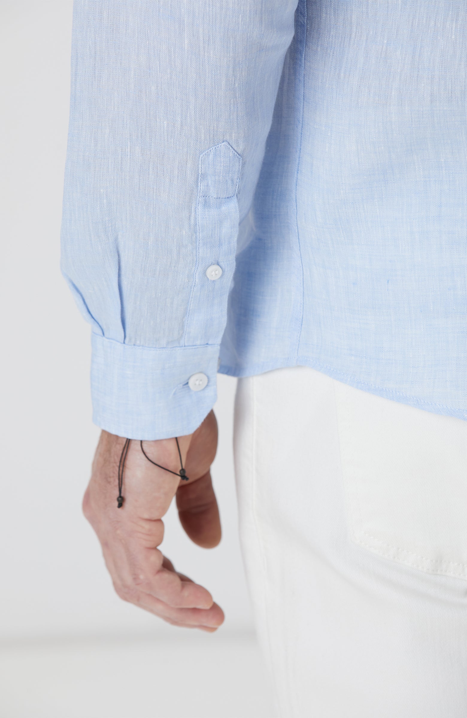 MEN'S Light Blue Linen Shirt
