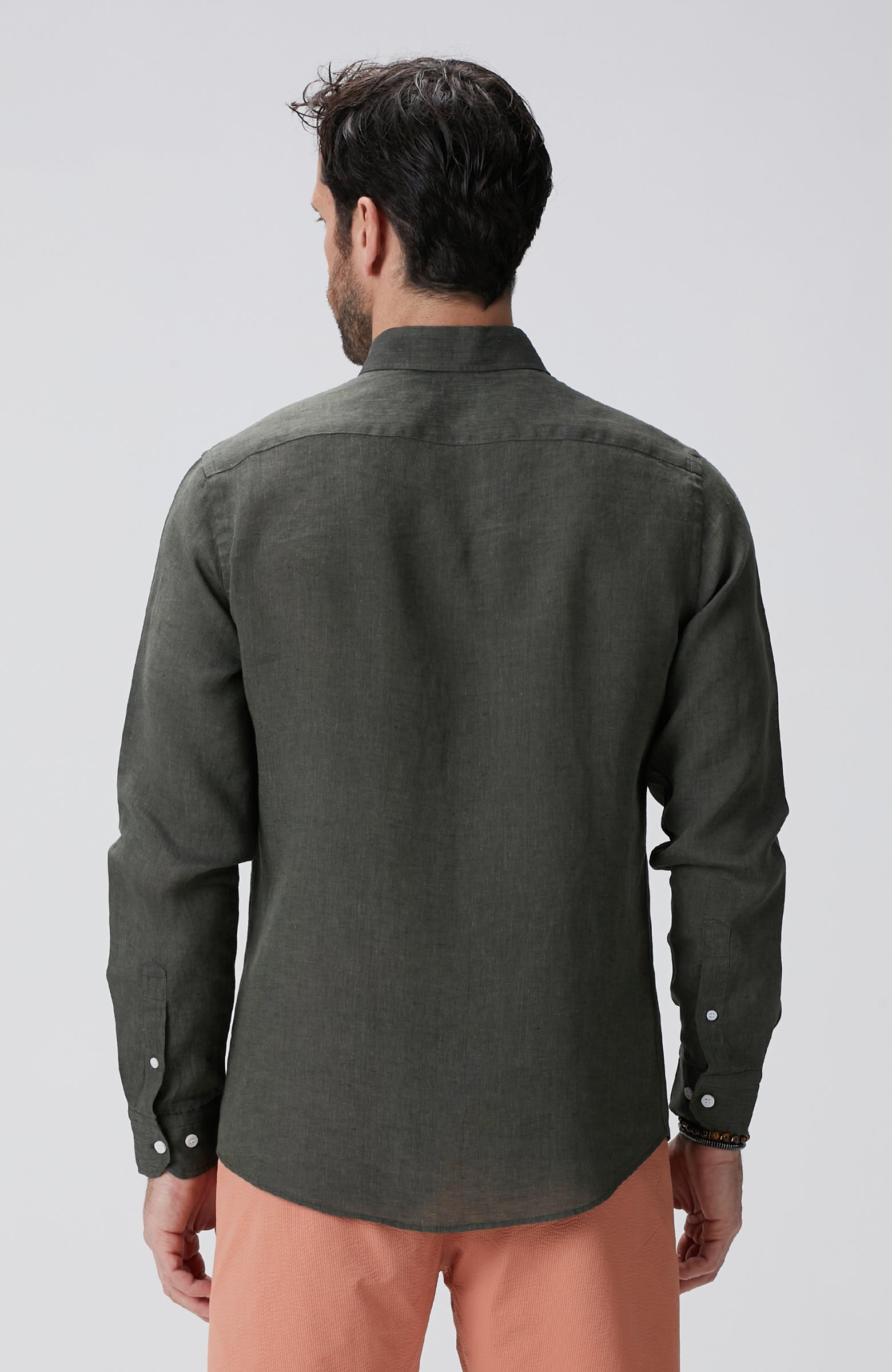 MEN'S Khaki Linen Shirt