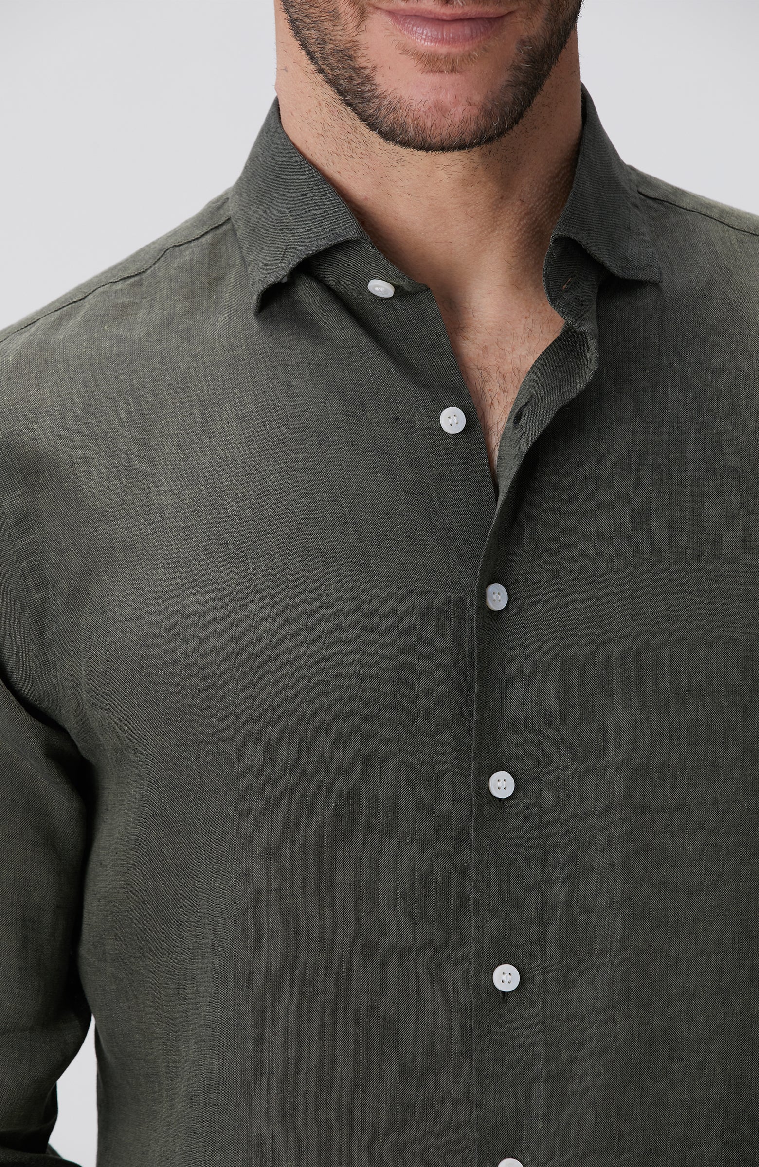 MEN'S Khaki Linen Shirt