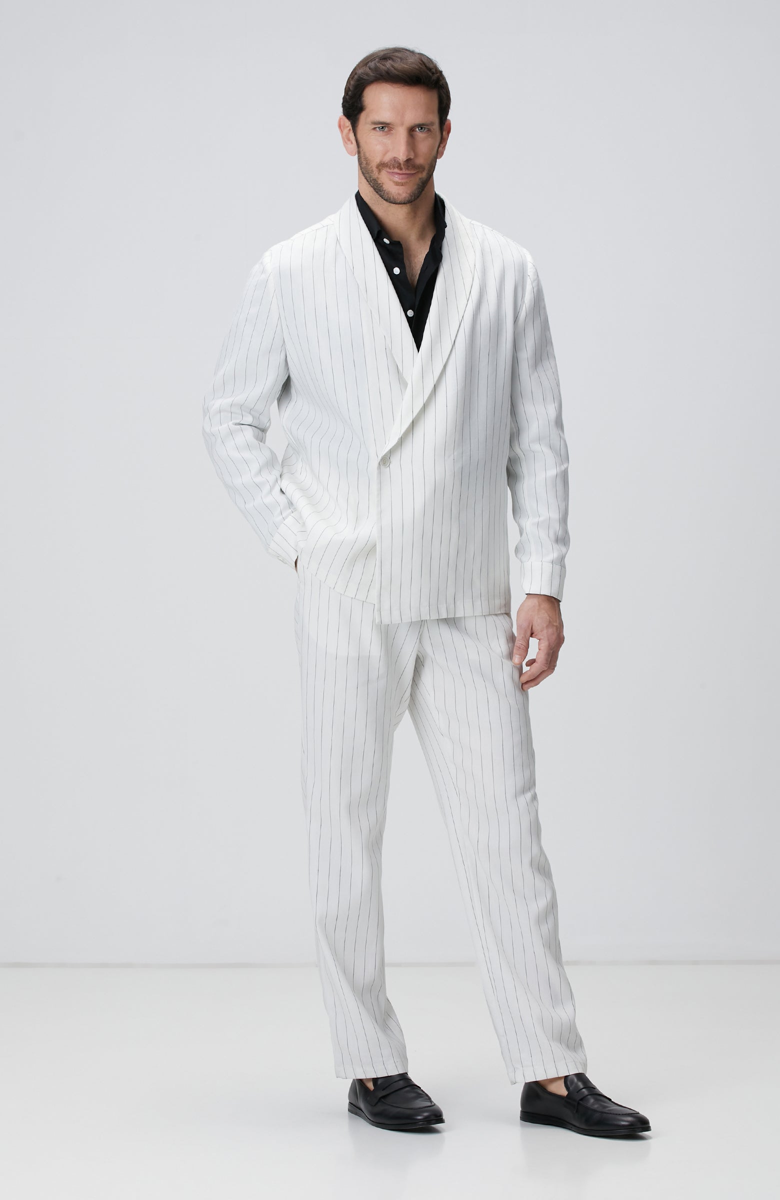 MEN'S Black Linen Shirt
