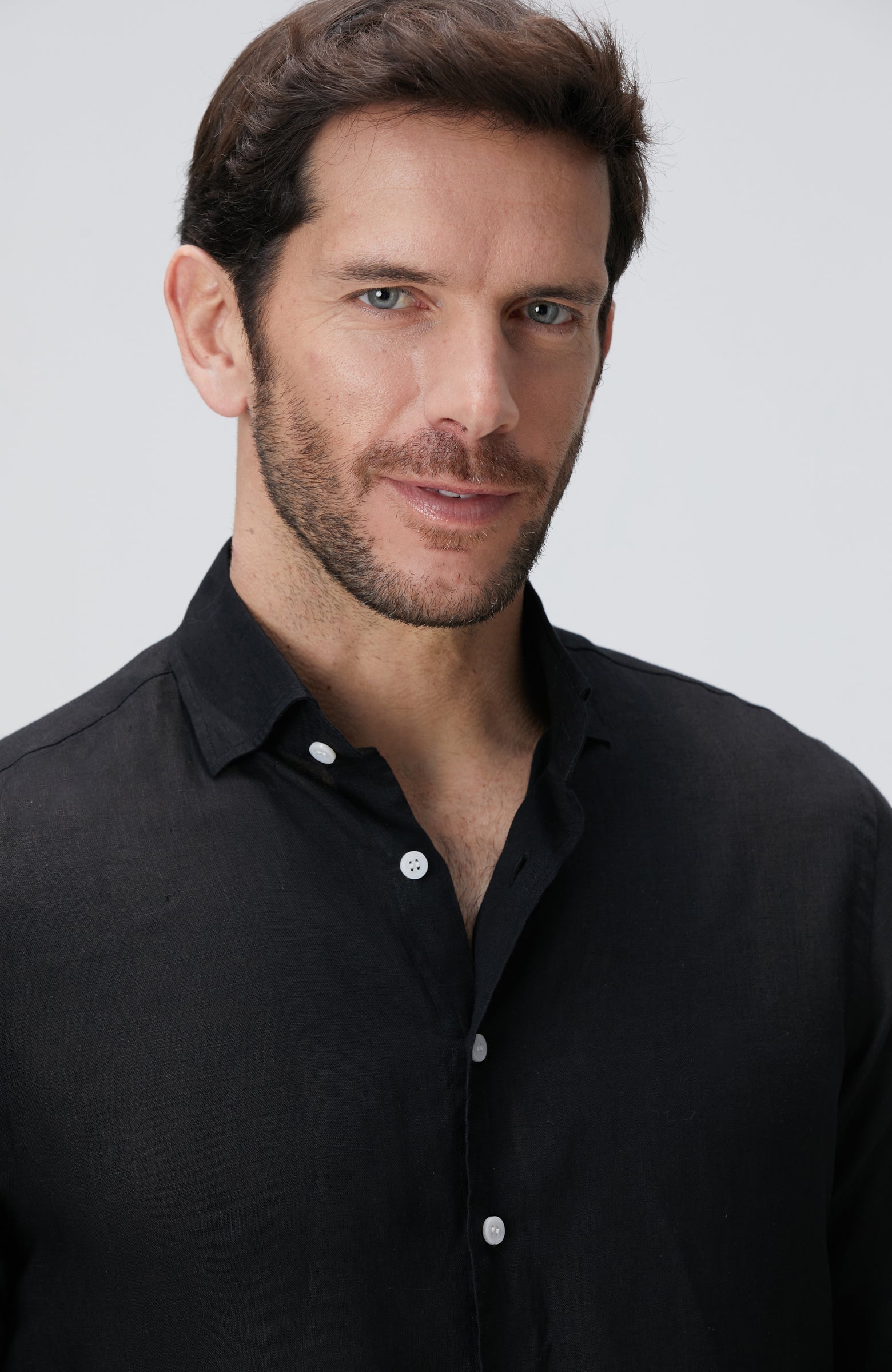 MEN'S Black Linen Shirt