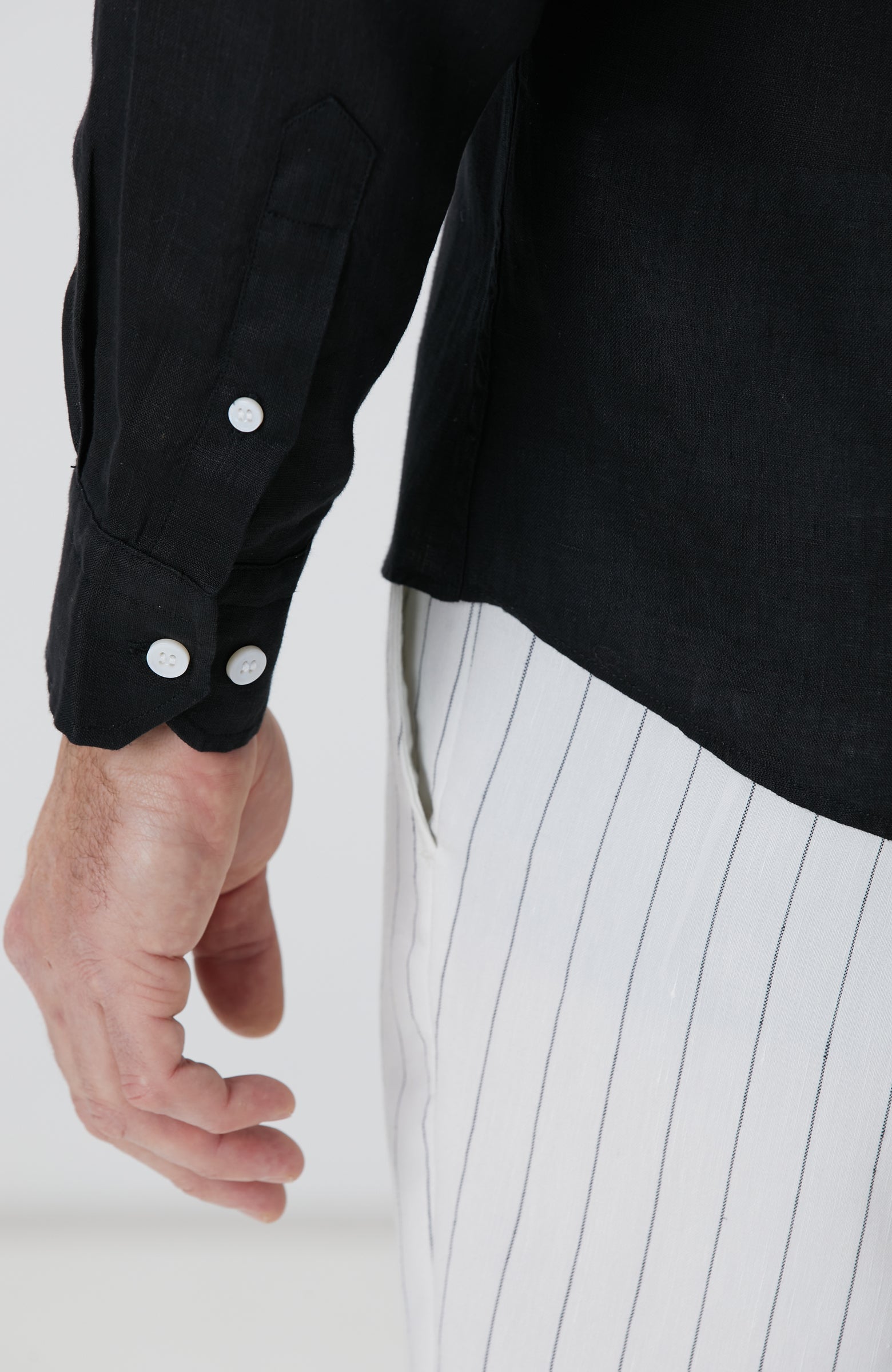 MEN'S Black Linen Shirt