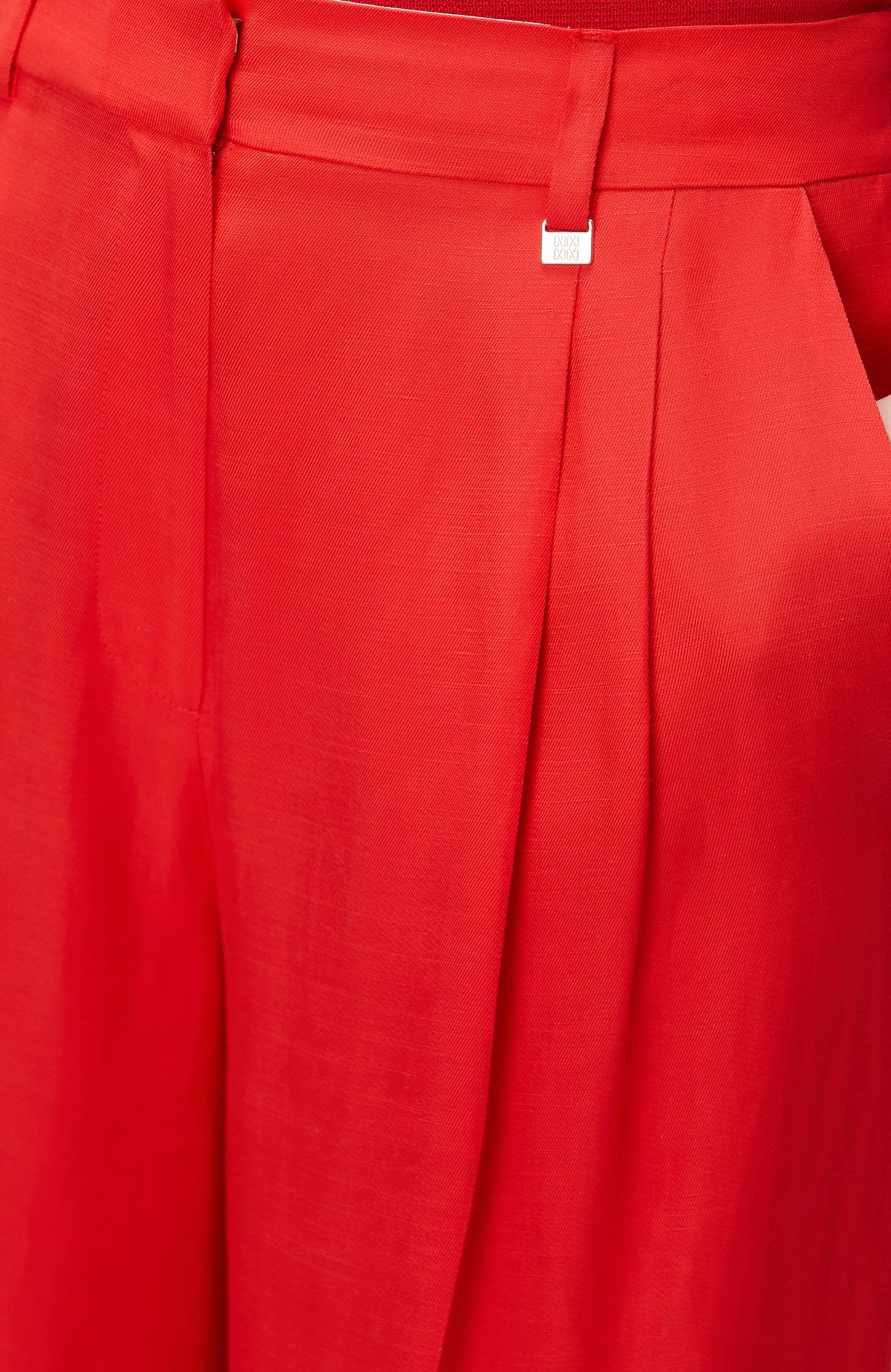 WOMEN'S Red Linen Trousers