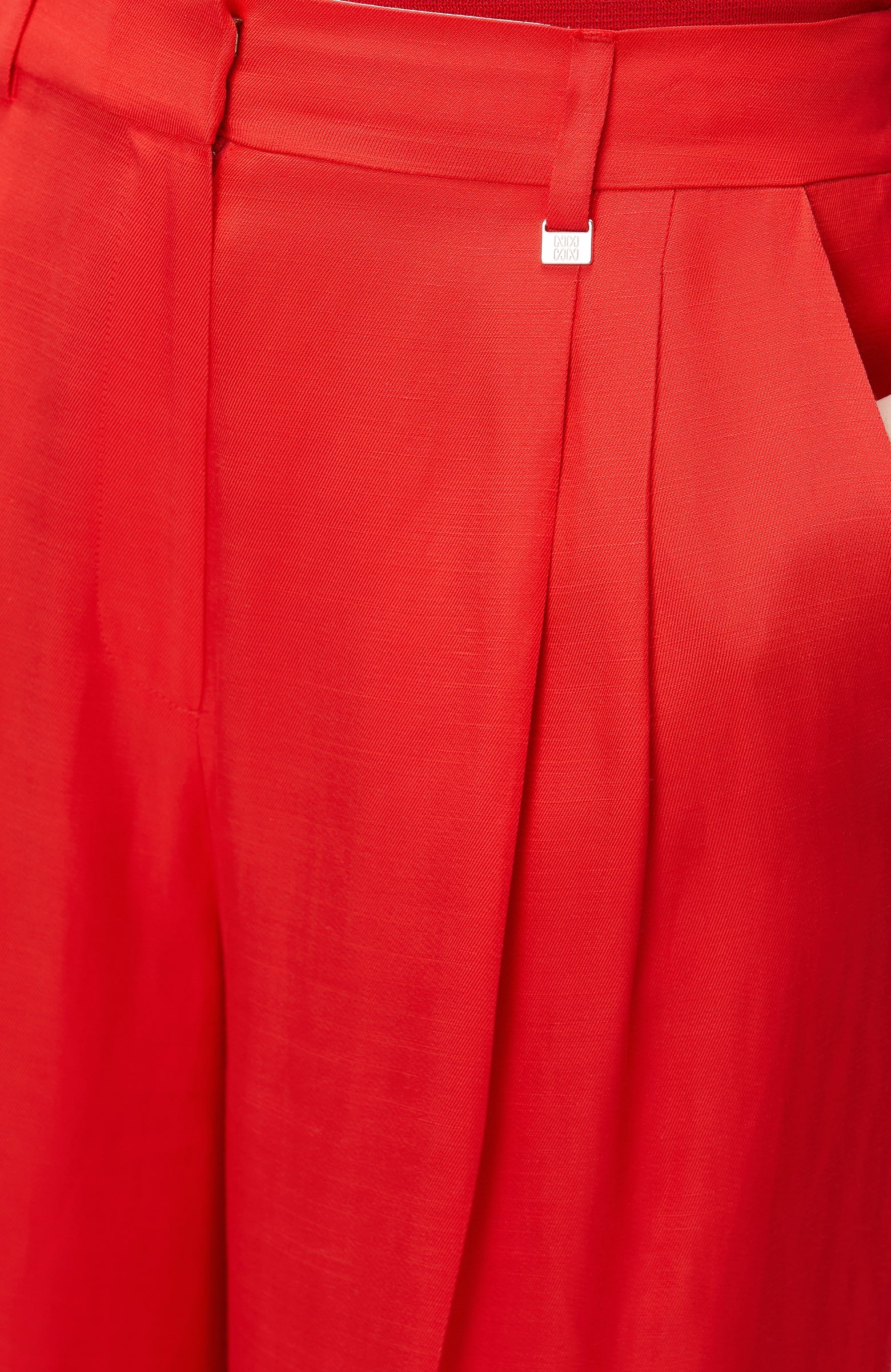 WOMEN'S Red Linen Trousers