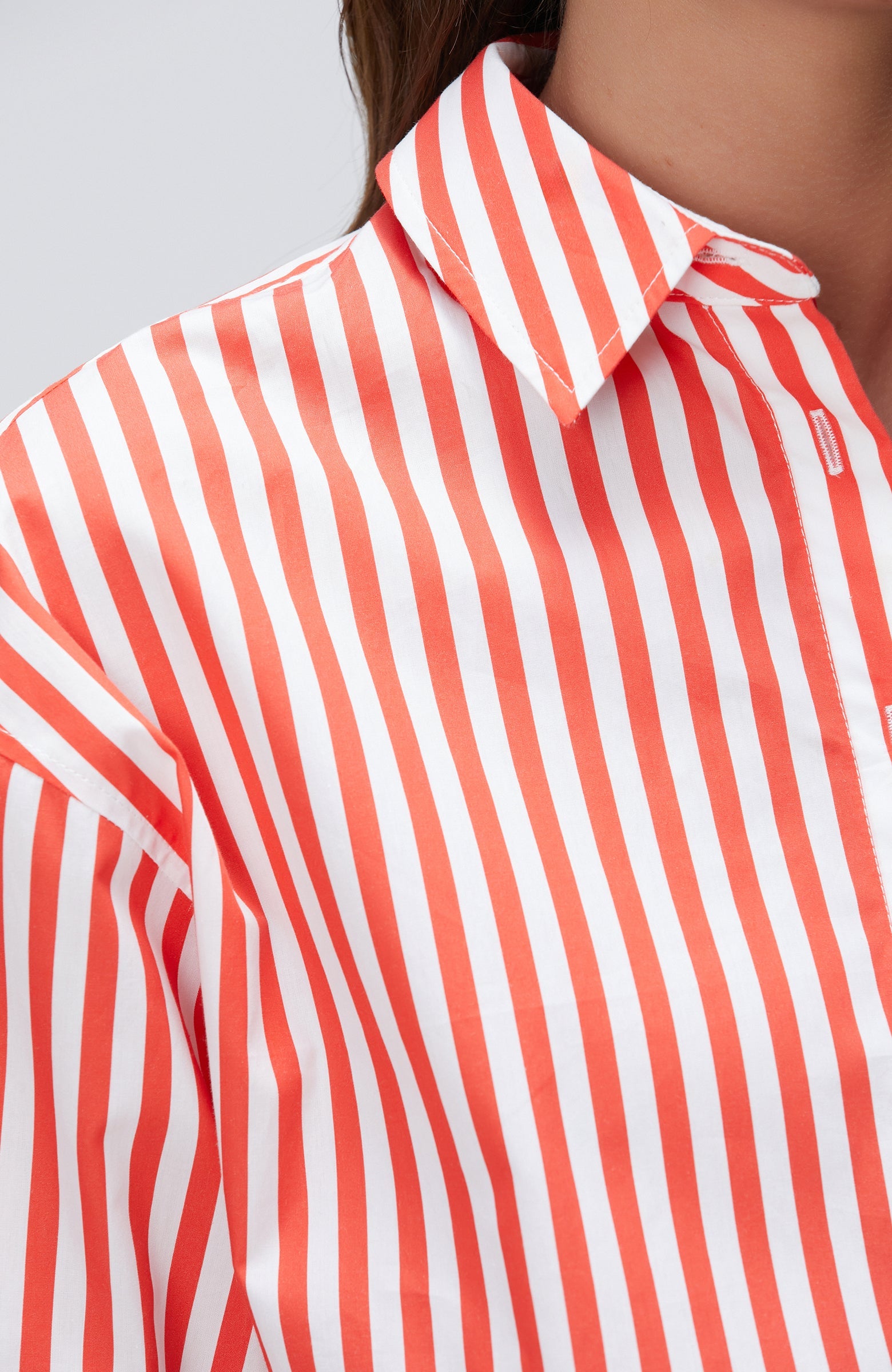 WOMEN'S Red Striped Shirt