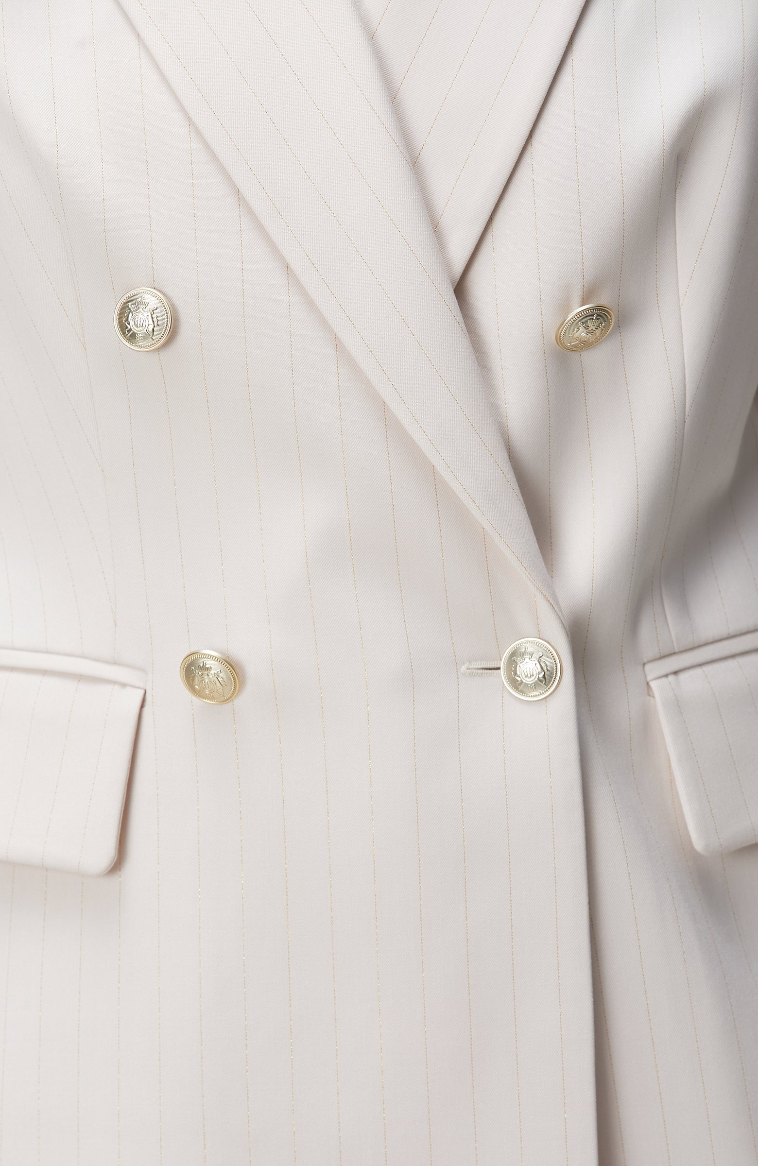 WOMEN'S Beige Striped Blazer