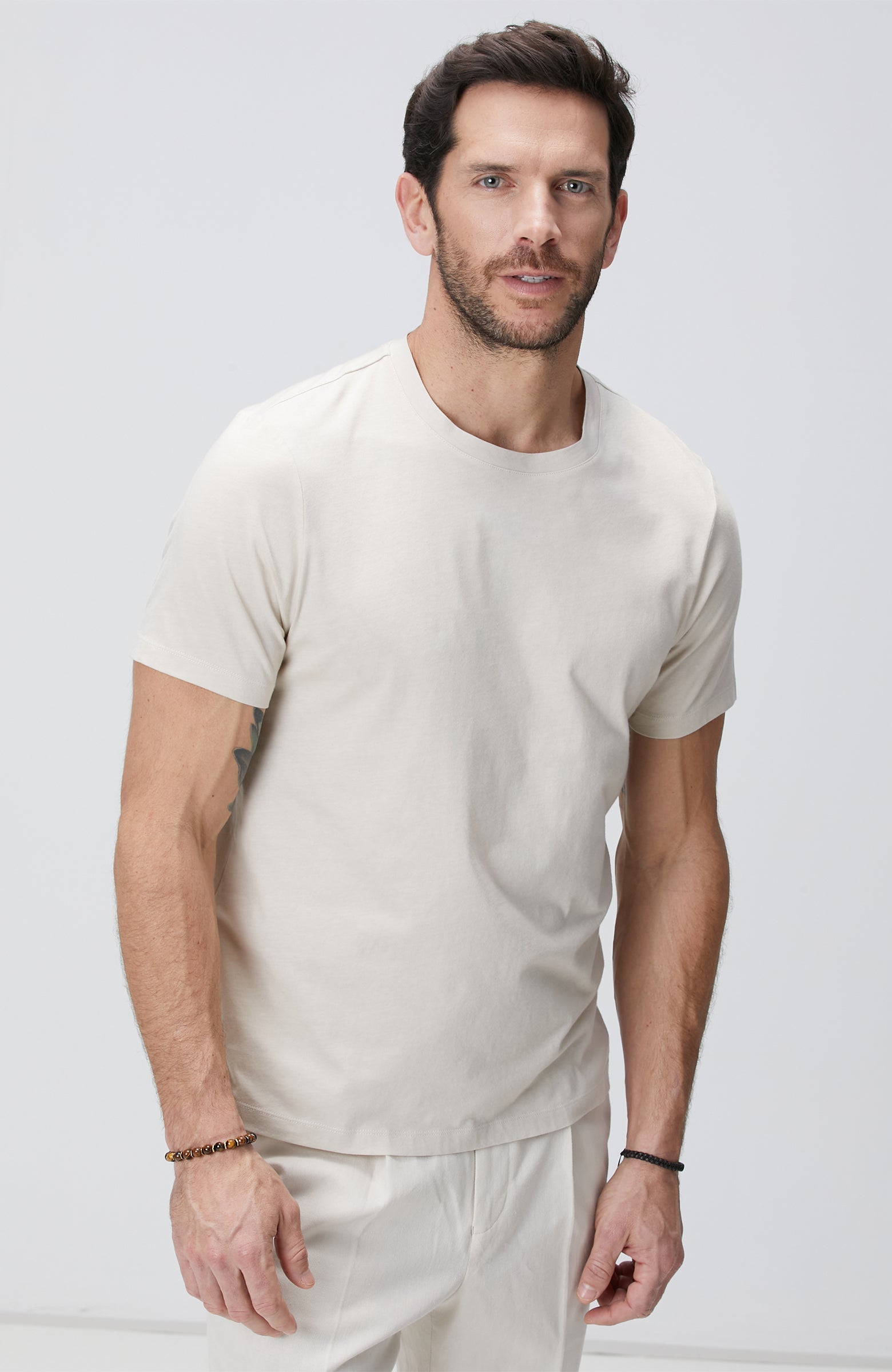 MEN'S Beige Basic T-Shirt