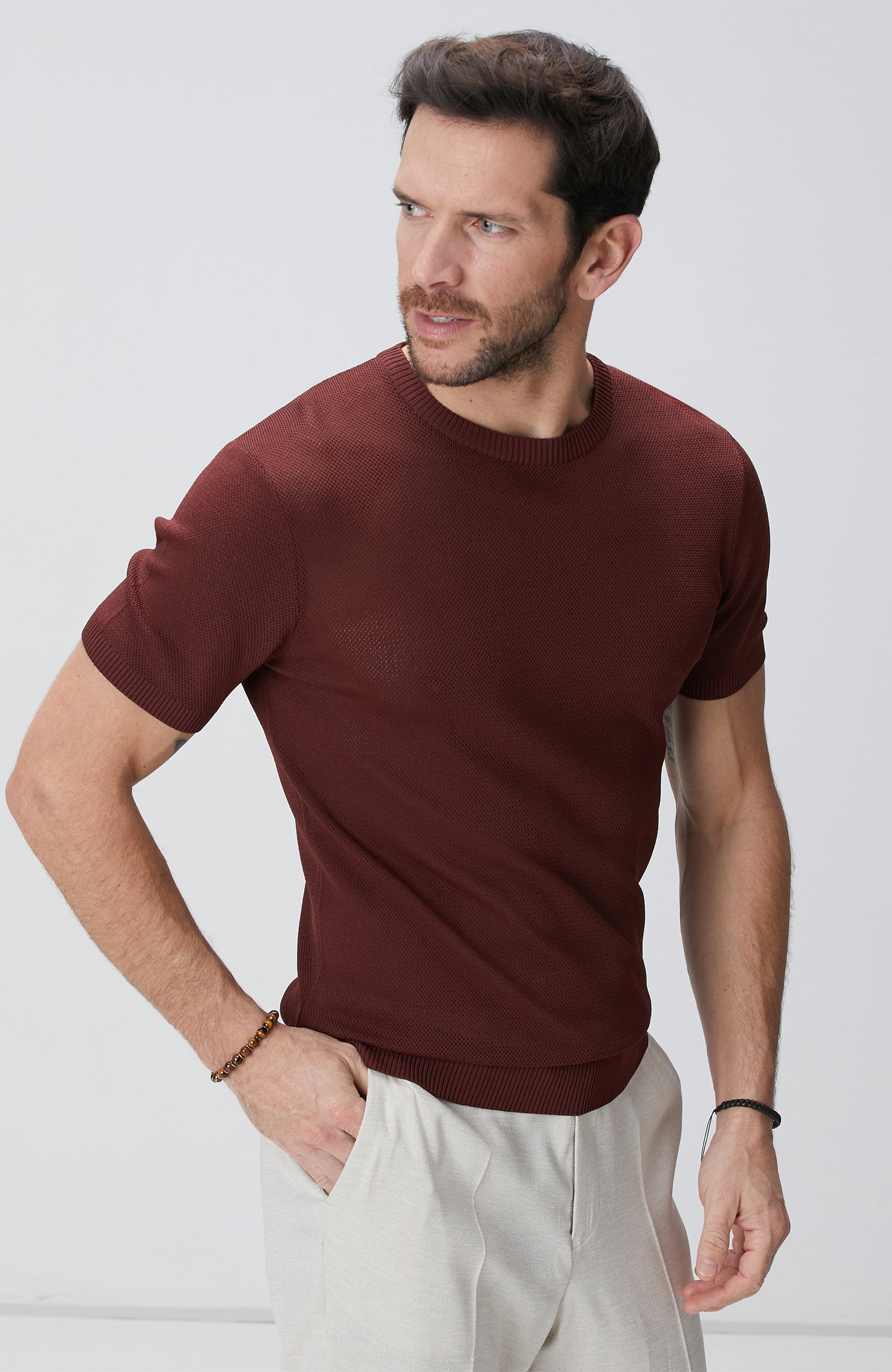 MEN'S Cinnamon Jacquard Sweater