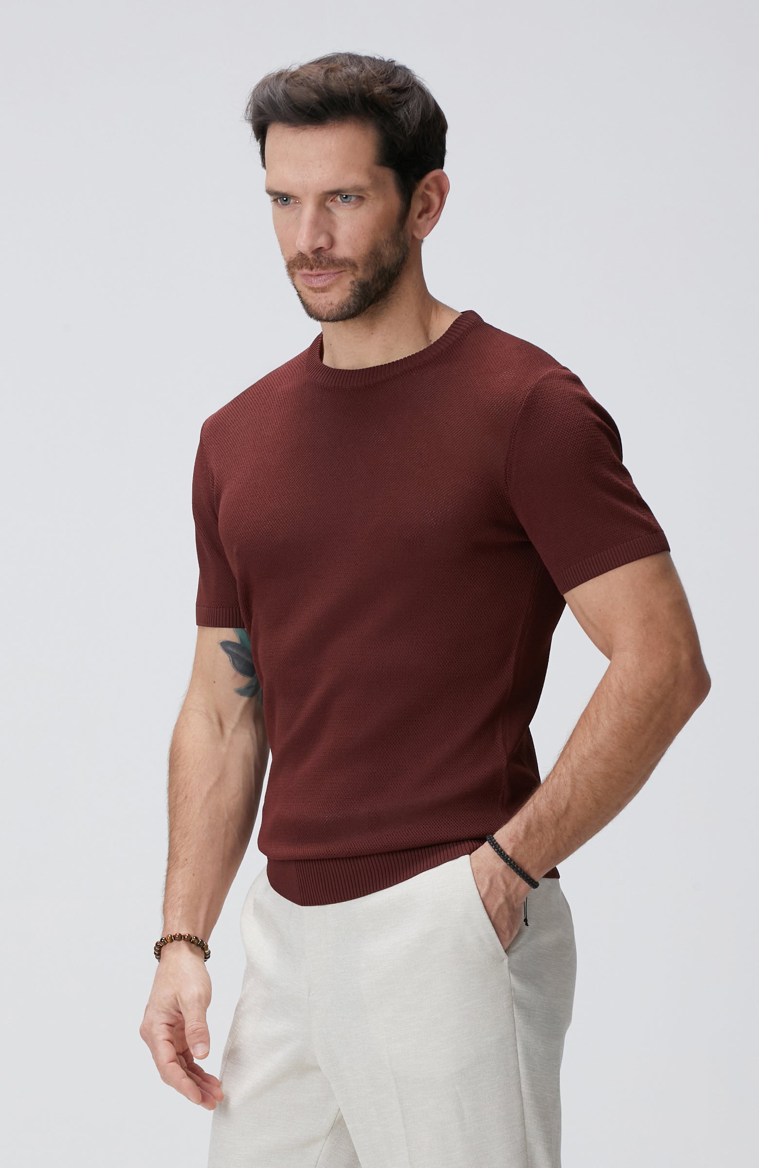 MEN'S Cinnamon Jacquard Sweater