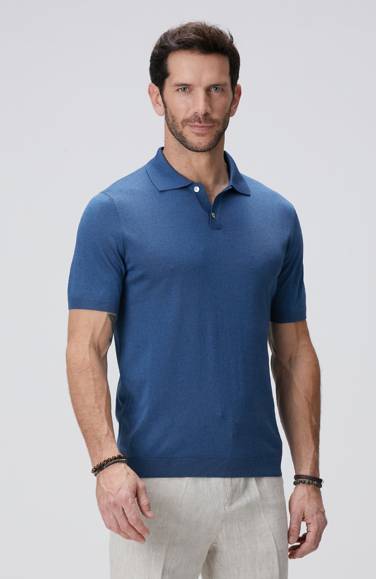 MEN'S Limited Navy Blue Silk Blend Sweater