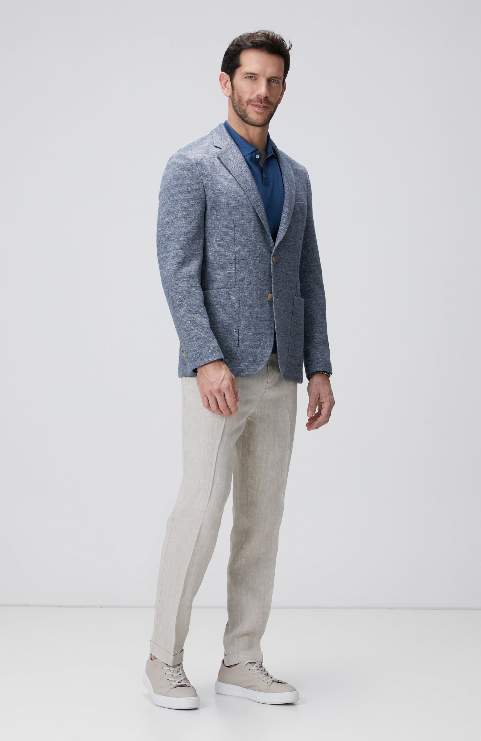 MEN'S Limited Navy Blue Silk Blend Sweater