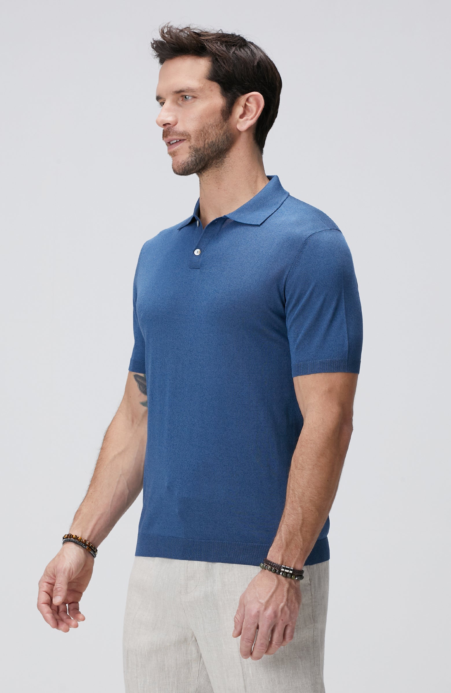 MEN'S Limited Navy Blue Silk Blend Sweater