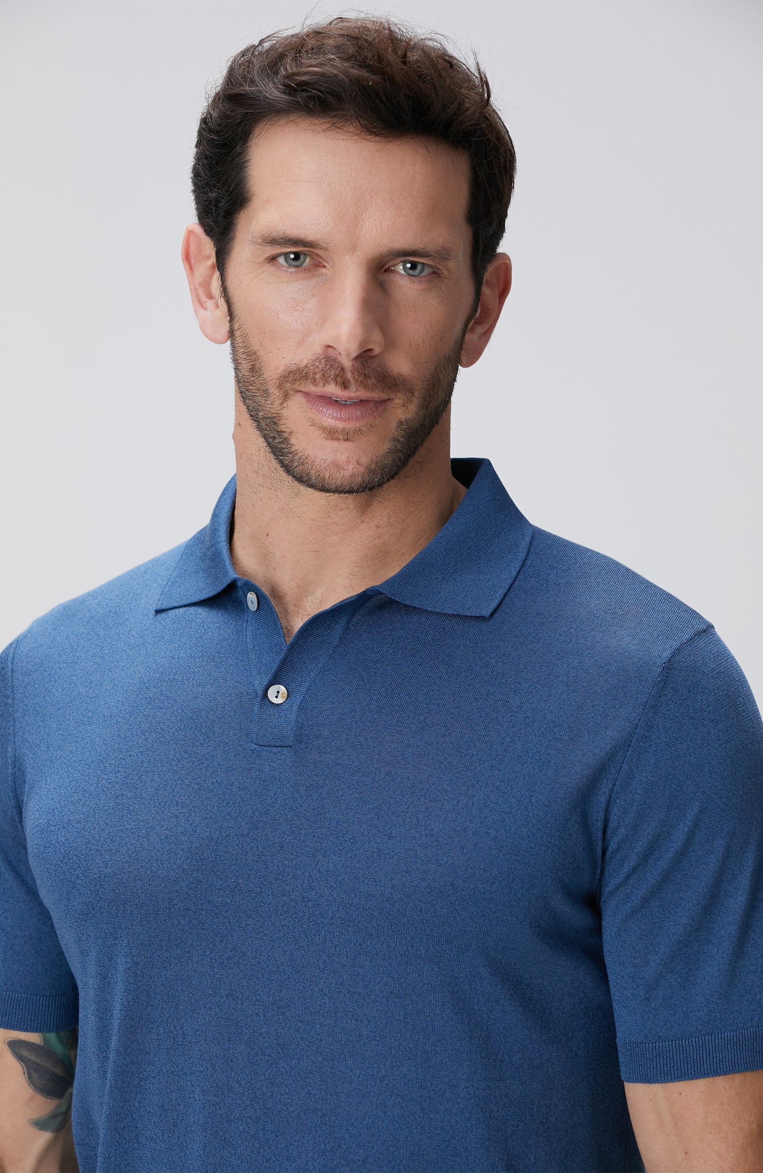MEN'S Limited Navy Blue Silk Blend Sweater