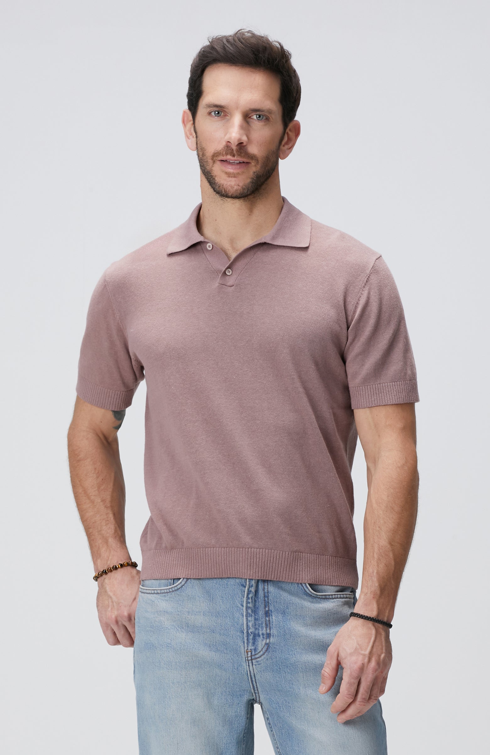 MEN'S Rose Dried Linen Blend Sweater