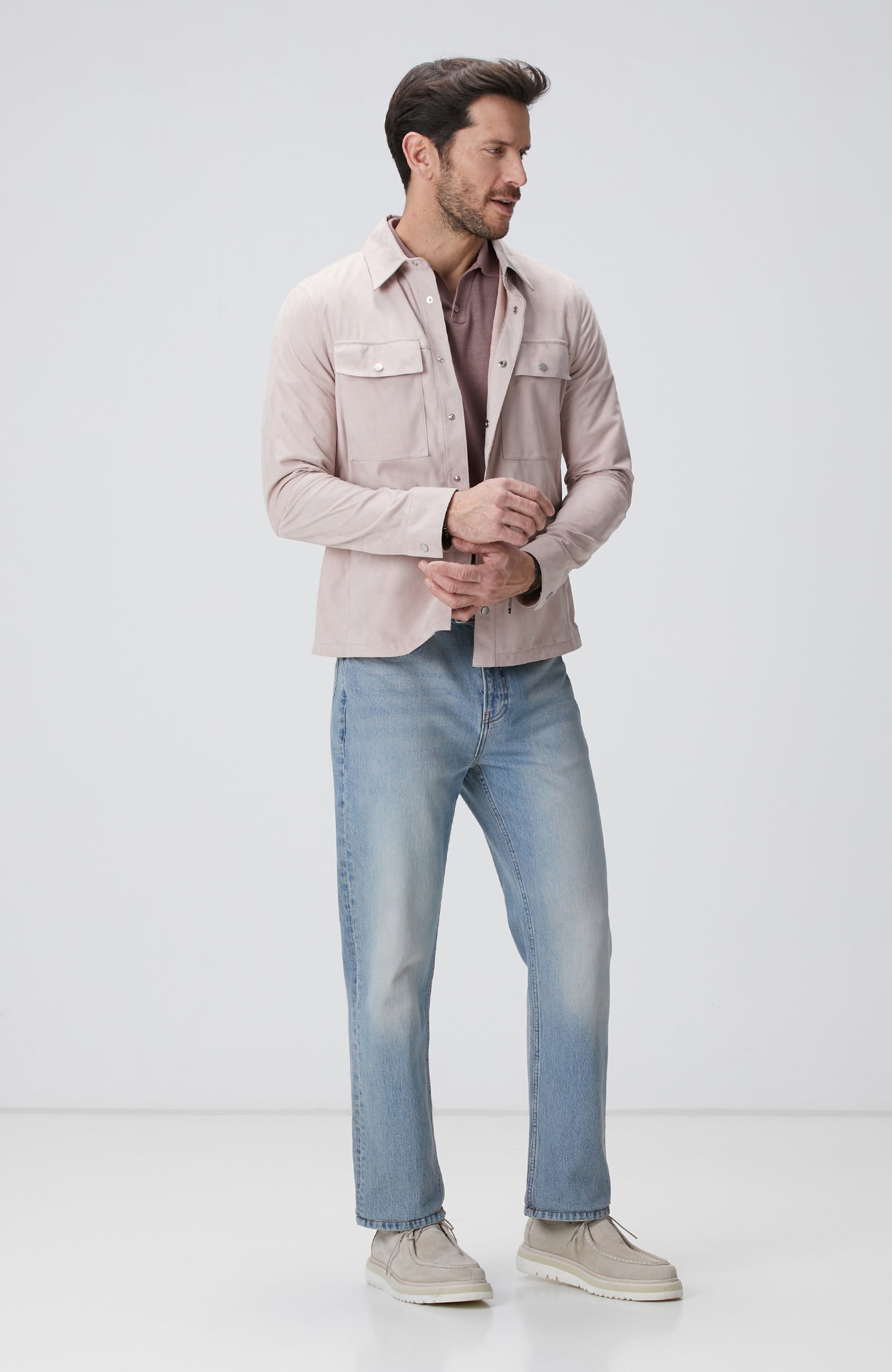 MEN'S Rose Dried Linen Blend Sweater