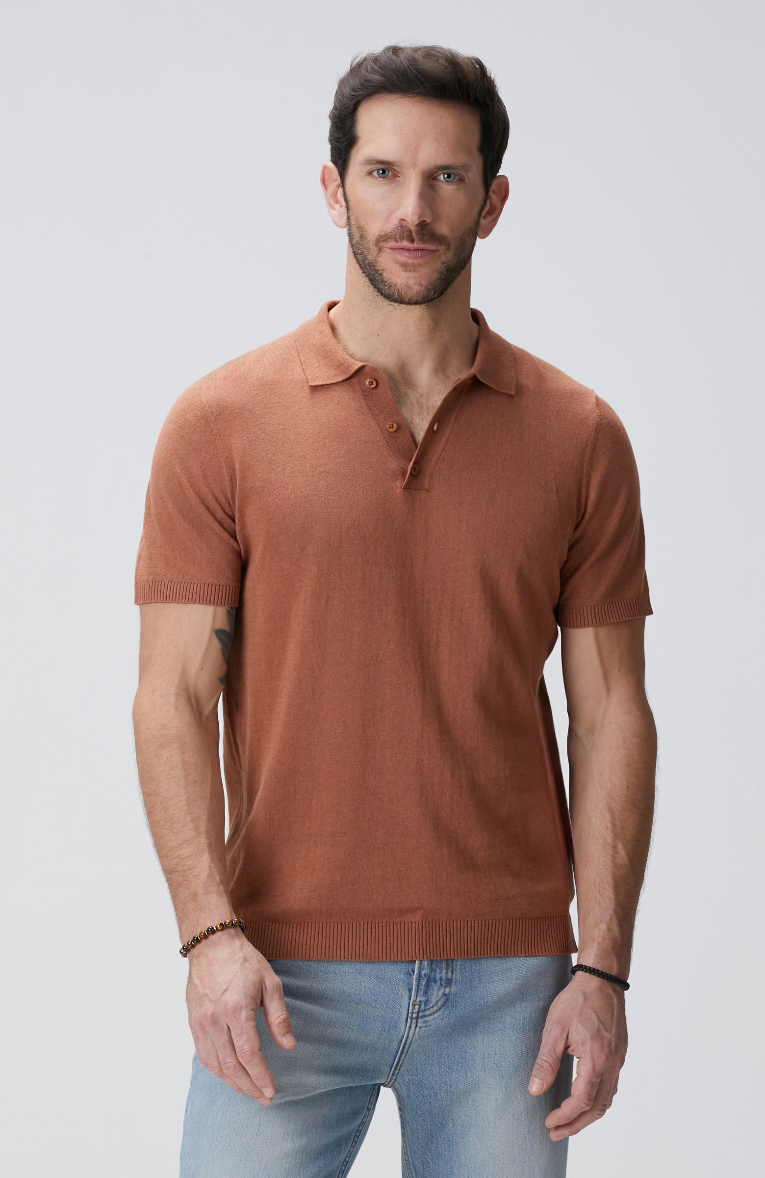 MEN'S Cinnamon Linen Blend Sweater