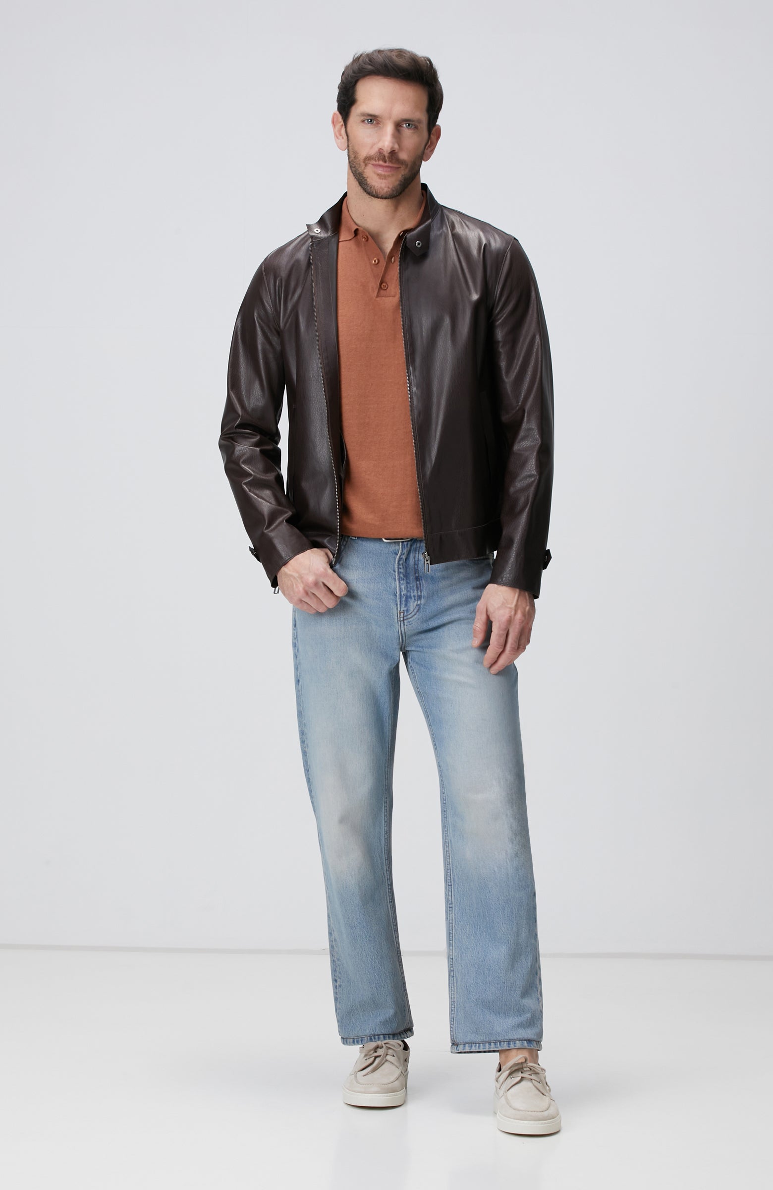 MEN'S Cinnamon Linen Blend Sweater