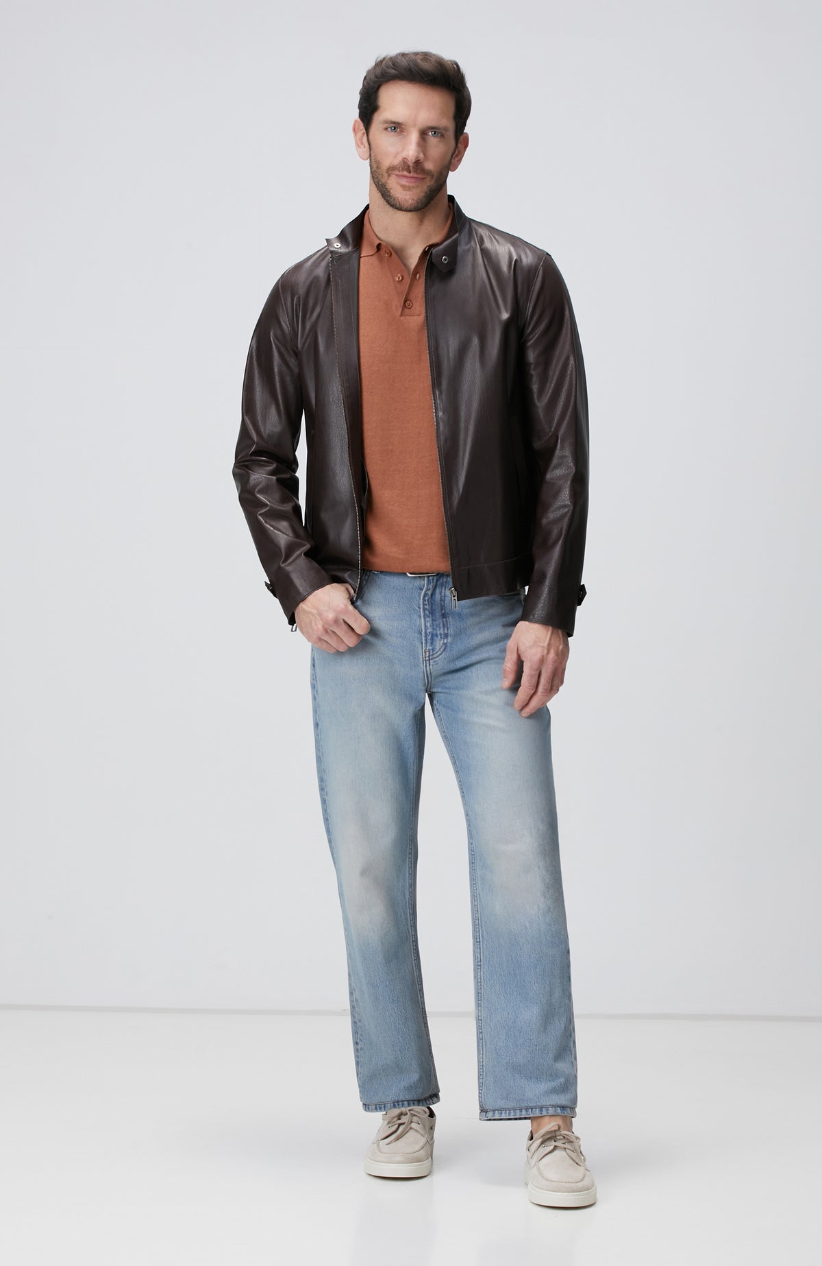 MEN'S Cinnamon Linen Blend Sweater
