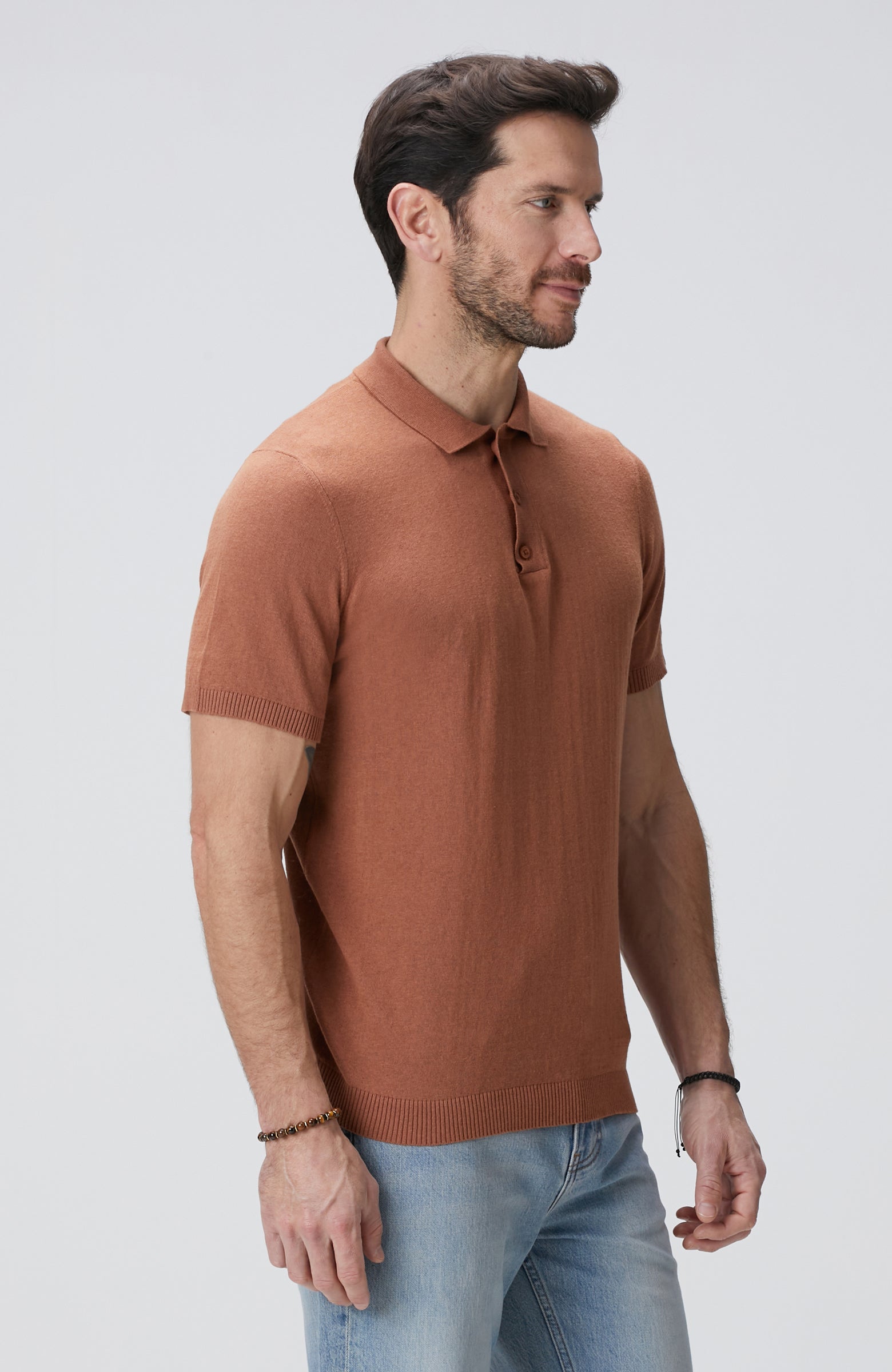 MEN'S Cinnamon Linen Blend Sweater