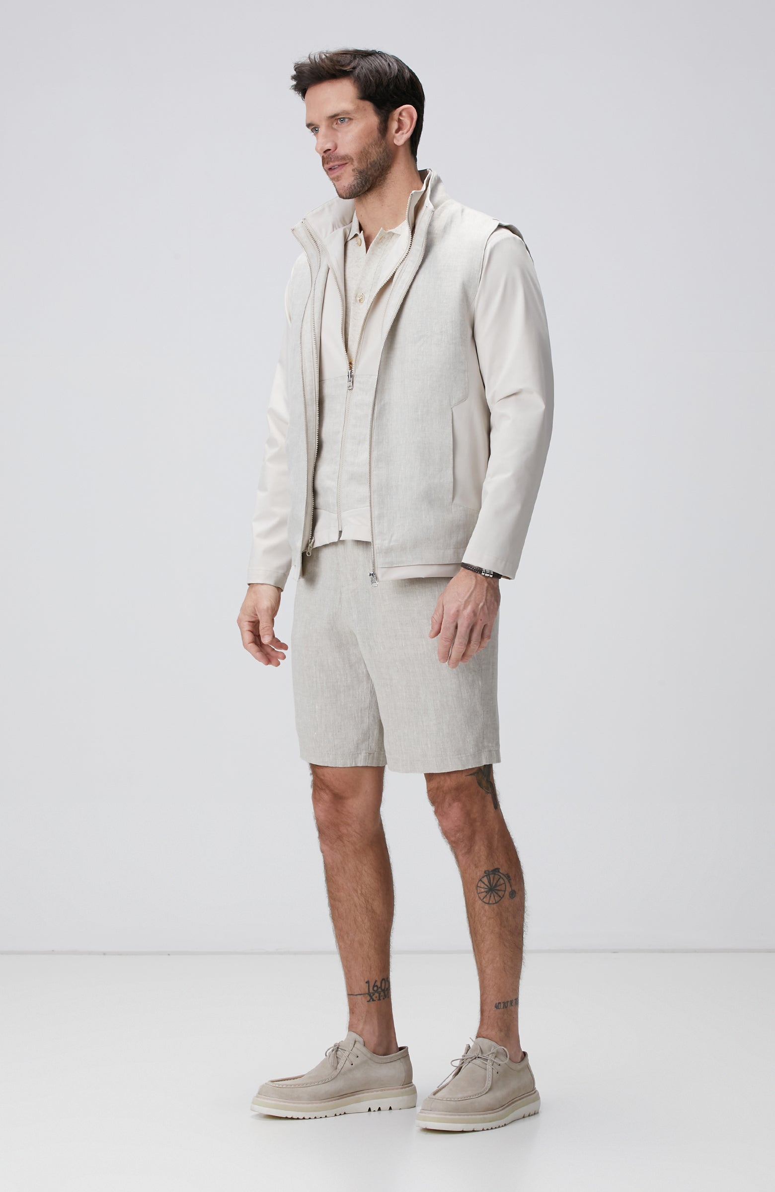 MEN'S N-Tech Natural Linen Coat