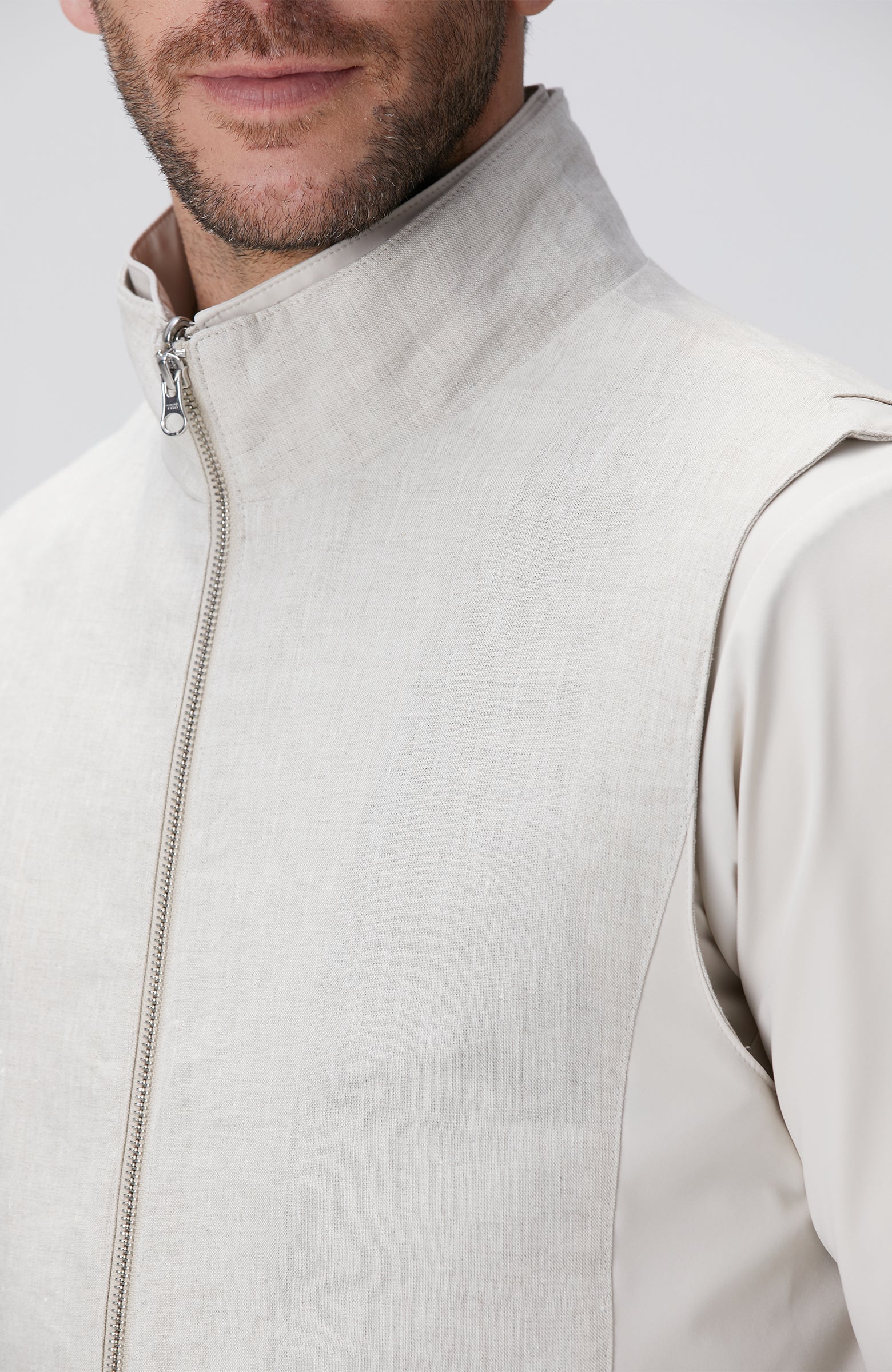 MEN'S N-Tech Natural Linen Coat