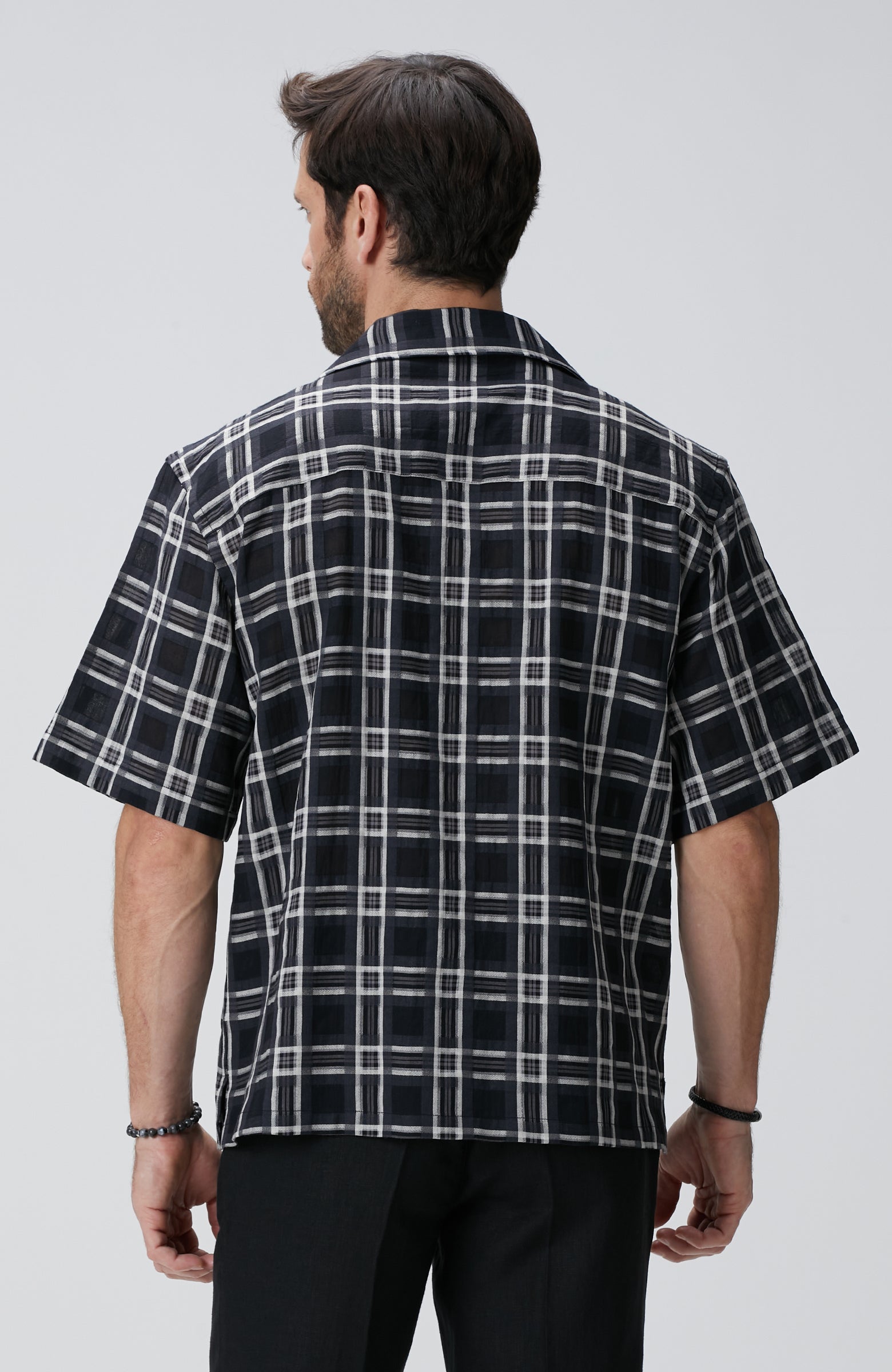 MEN'S Black Wool Blend Shirt