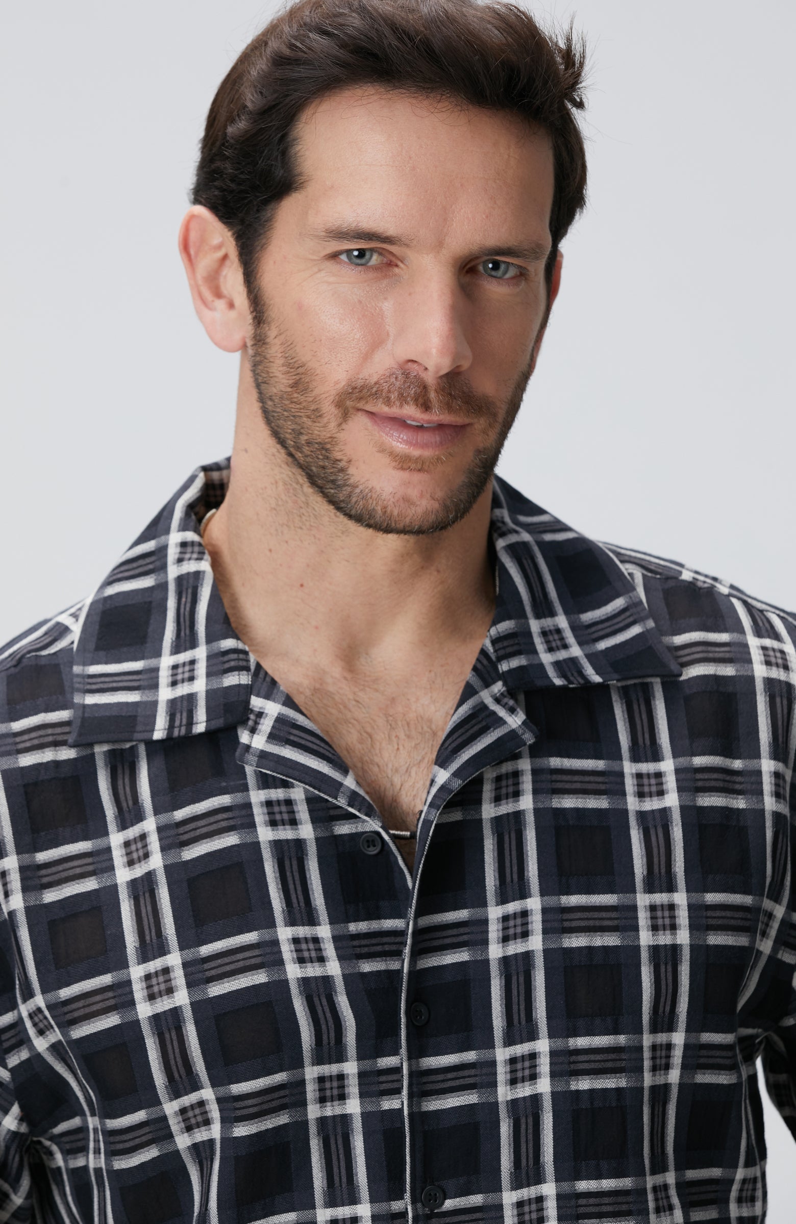 MEN'S Black Wool Blend Shirt