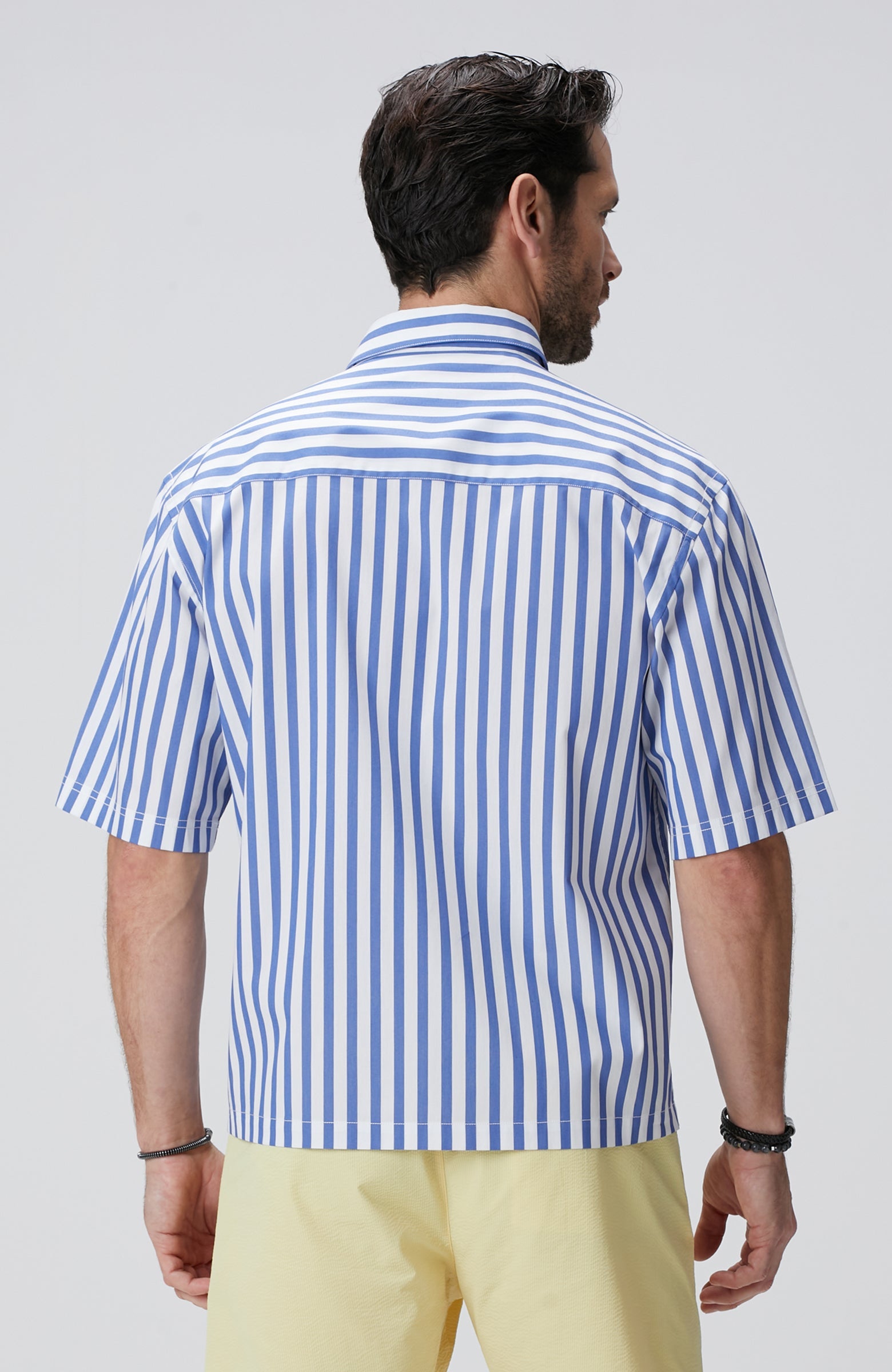 MEN'S Blue White Striped Shirt