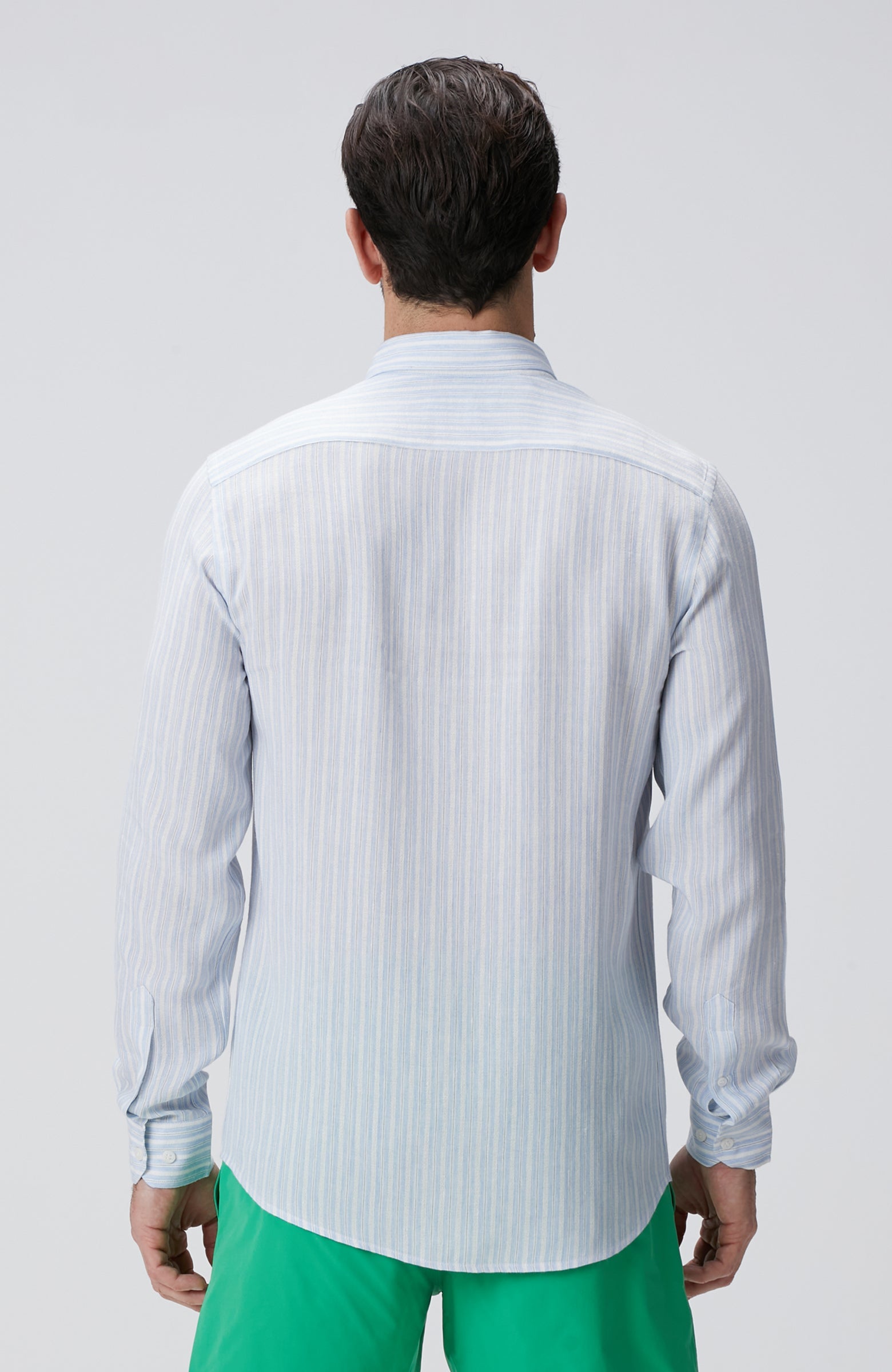 MEN'S Blue White Striped Shirt
