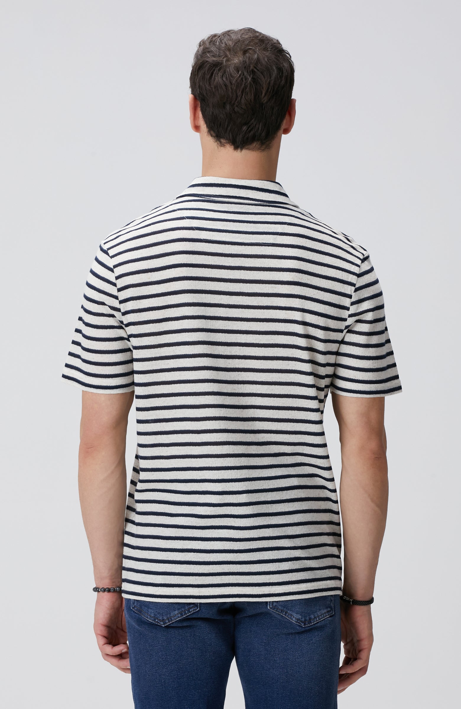 MEN'S Off-White Stripe Patterned Shirt