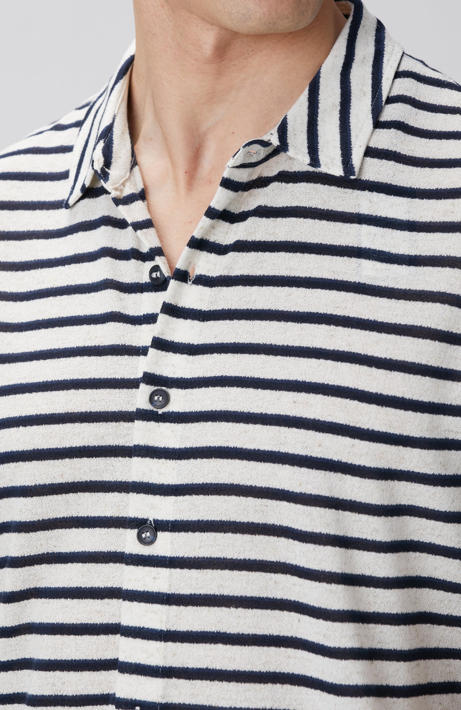 MEN'S Off-White Stripe Patterned Shirt