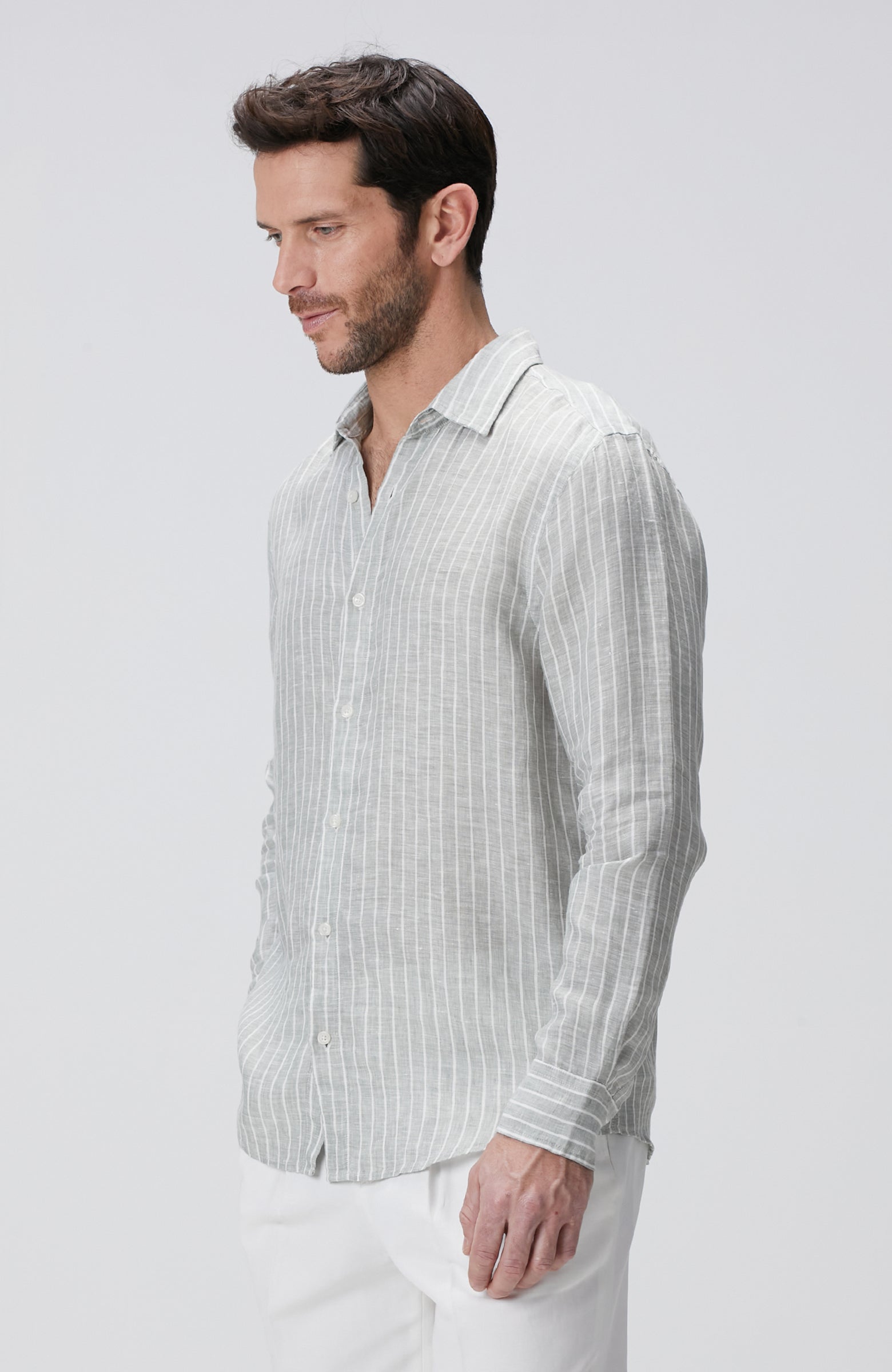 MEN'S Light Green Linen Shirt