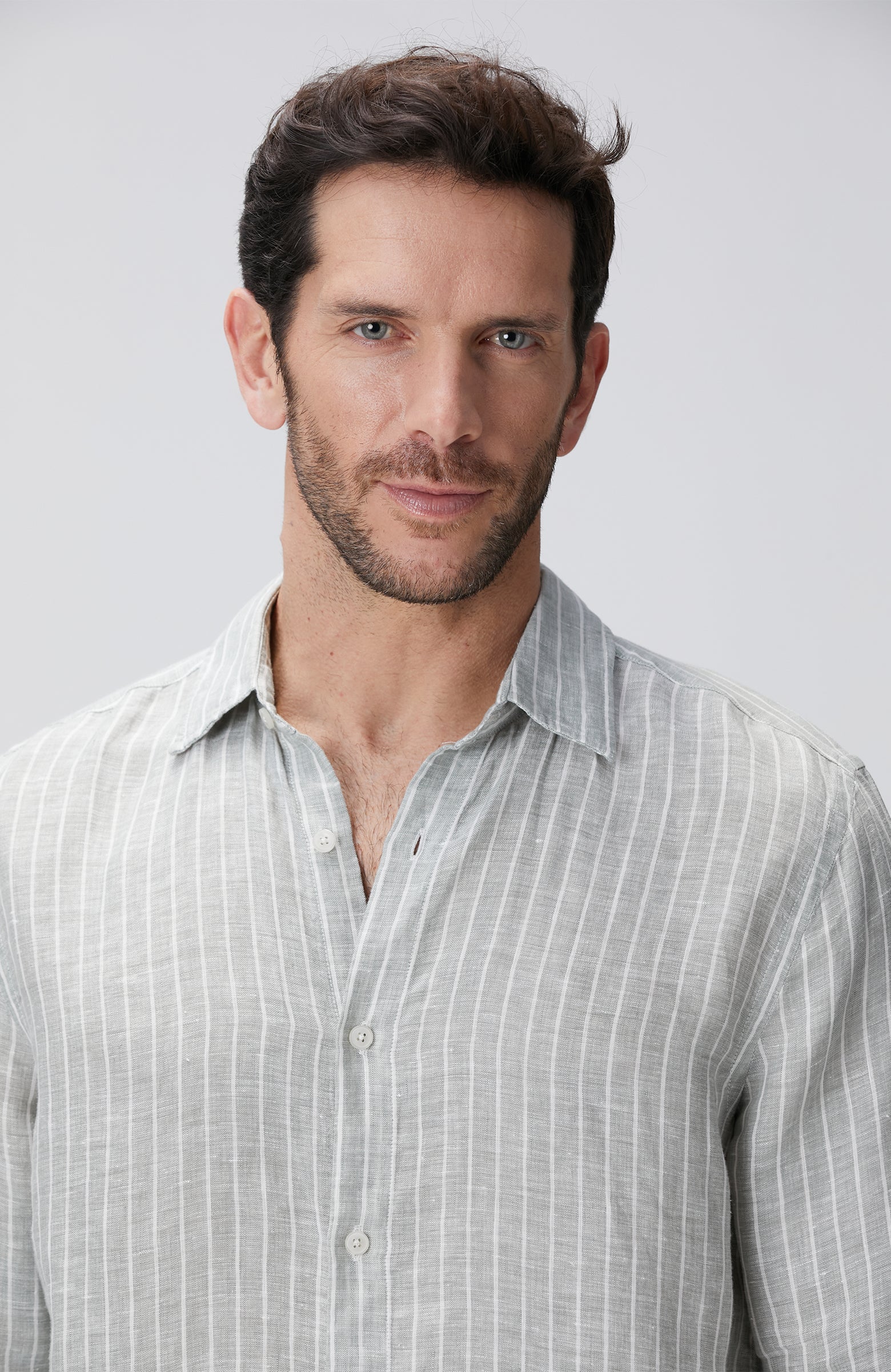 MEN'S Light Green Linen Shirt